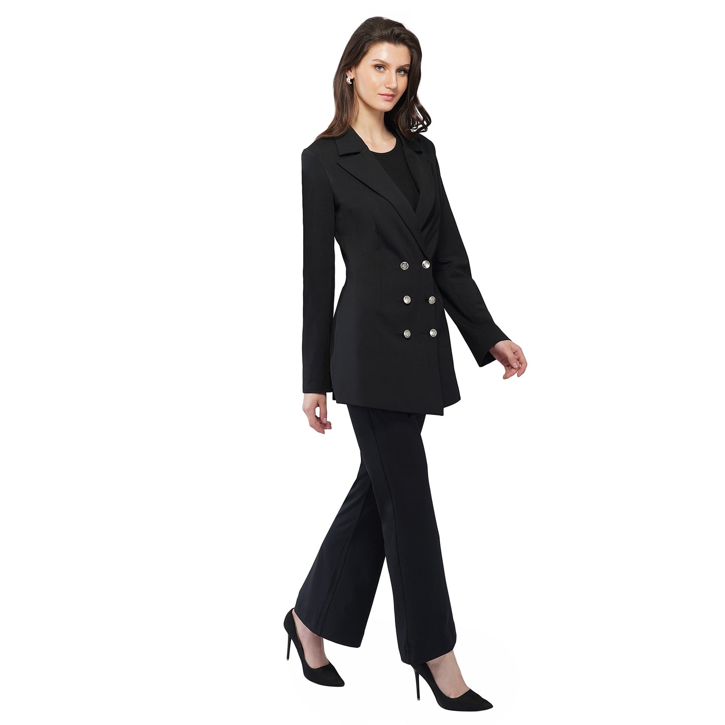 SLAY. Women's Black Tuxedo Blazer Pant Coord Set-clothing-to-slay.myshopify.com-Blazer Pant Coord Set