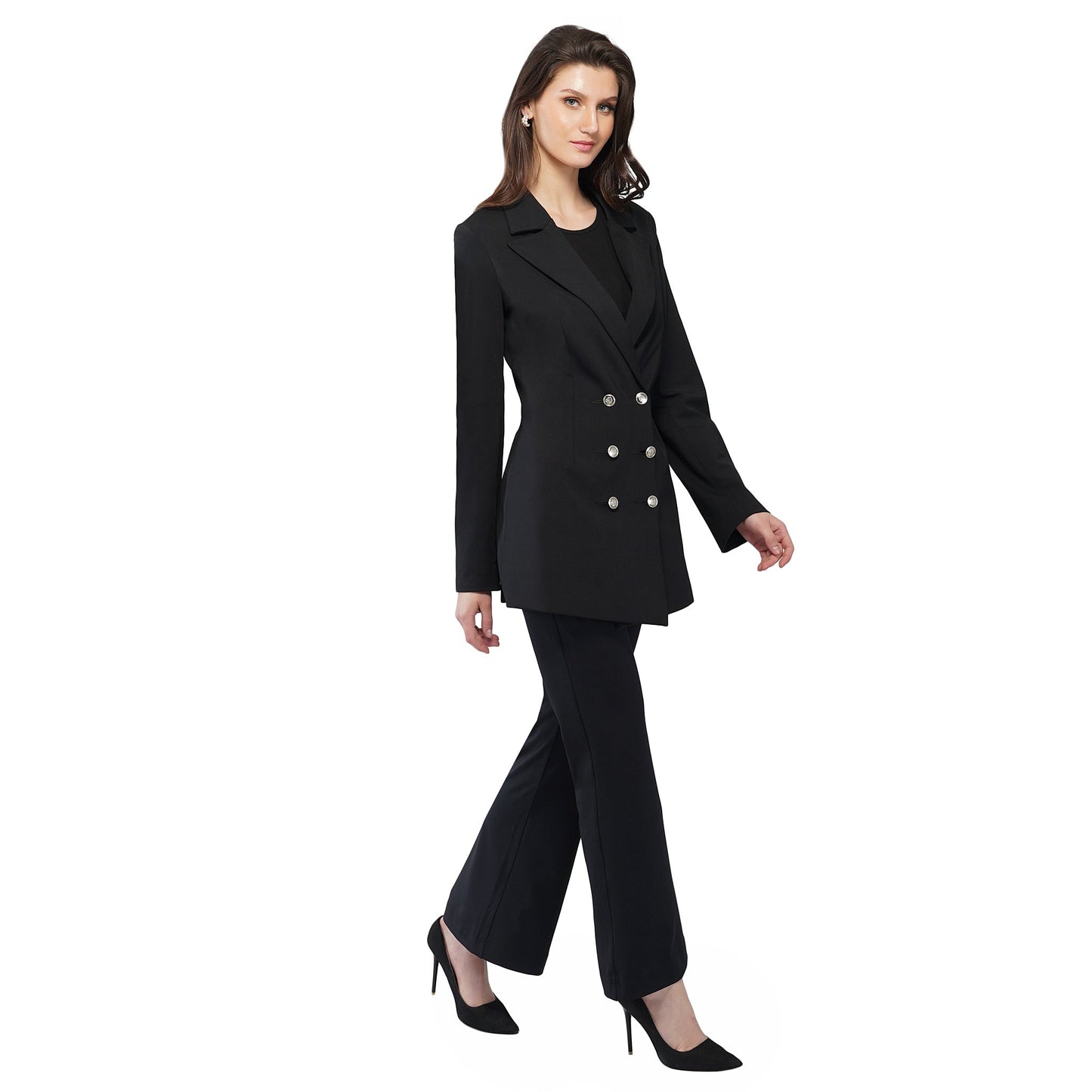 SLAY. Women's Black Tuxedo Blazer Pant Coord Set-clothing-to-slay.myshopify.com-Blazer Pant Coord Set