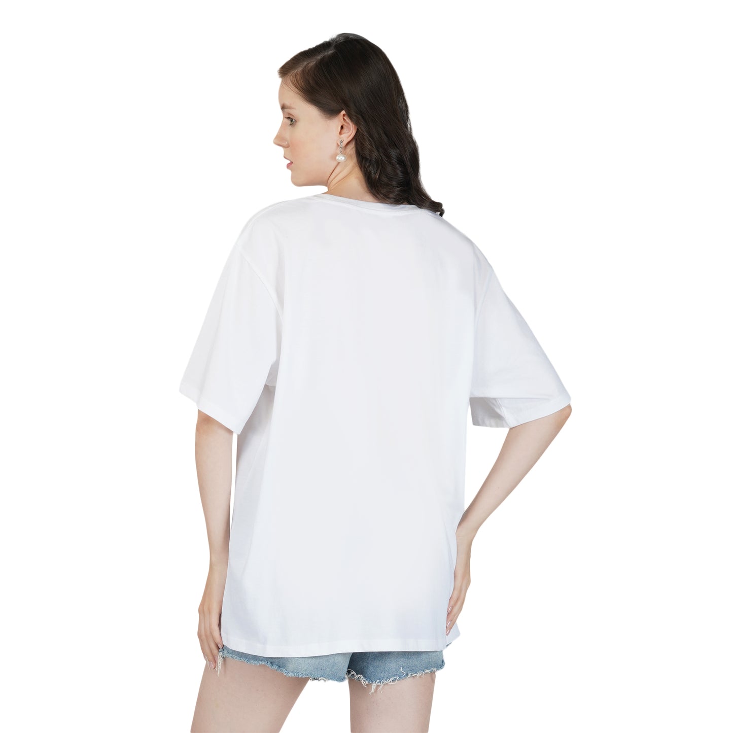 SLAY. Women's Daffy Duck Print Oversized Drop shoulder T-shirt