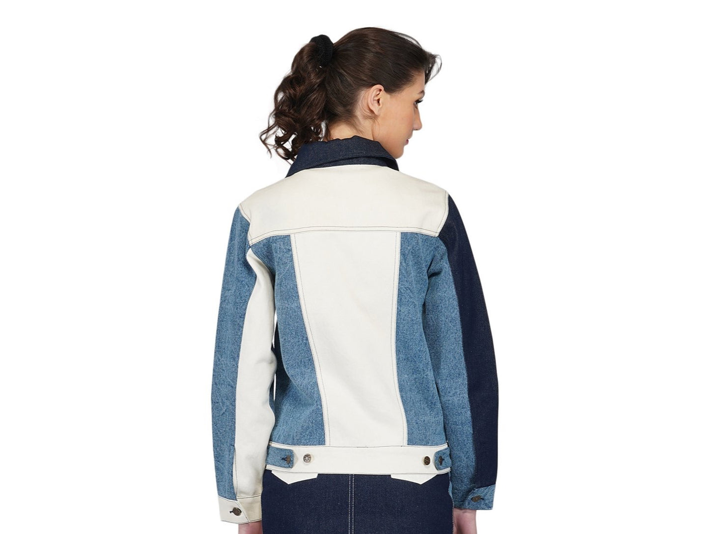 SLAY. Women's Colorblock Denim Jacket-clothing-to-slay.myshopify.com-Jacket