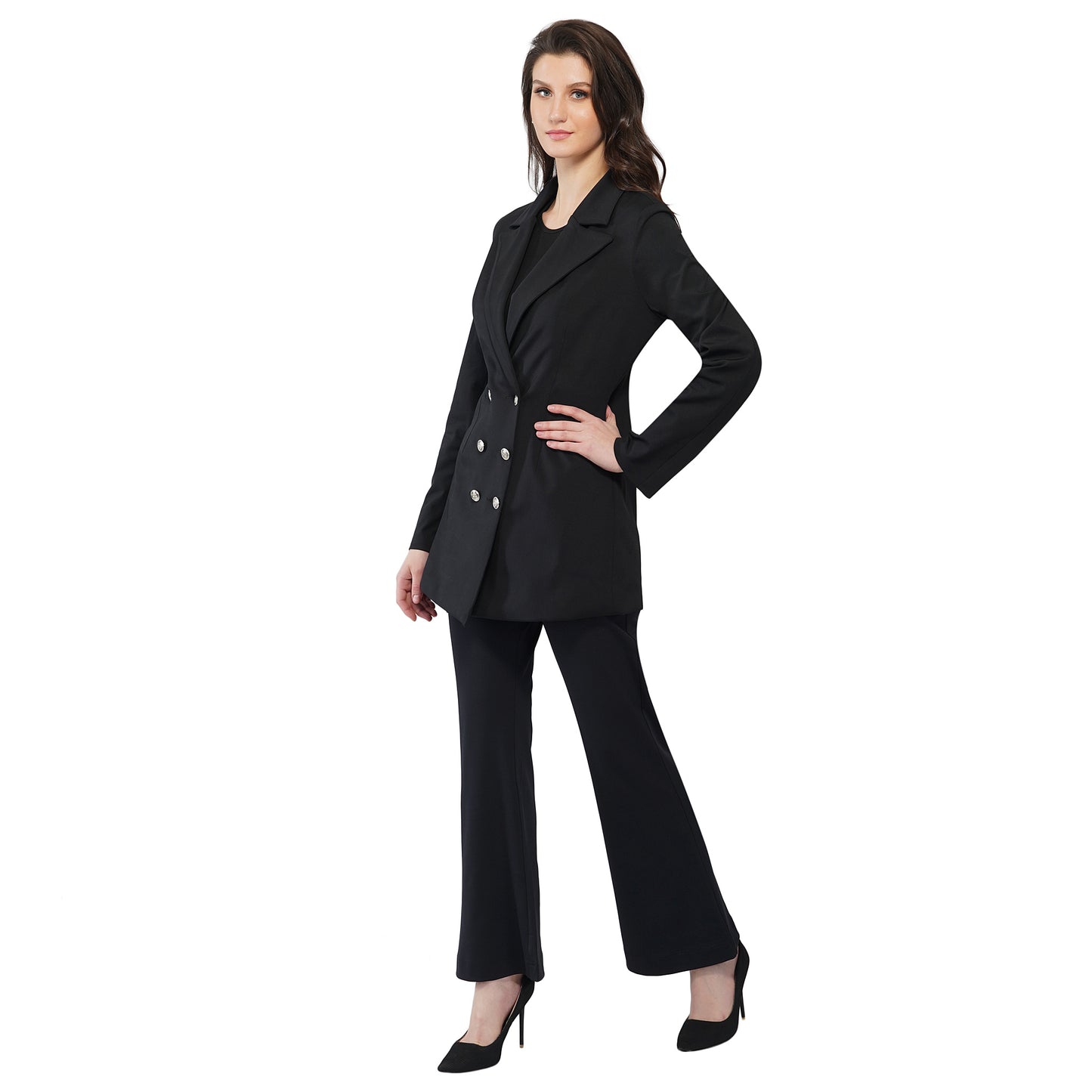 SLAY. Women's Black Tuxedo Blazer Pant Coord Set-clothing-to-slay.myshopify.com-Blazer Pant Coord Set