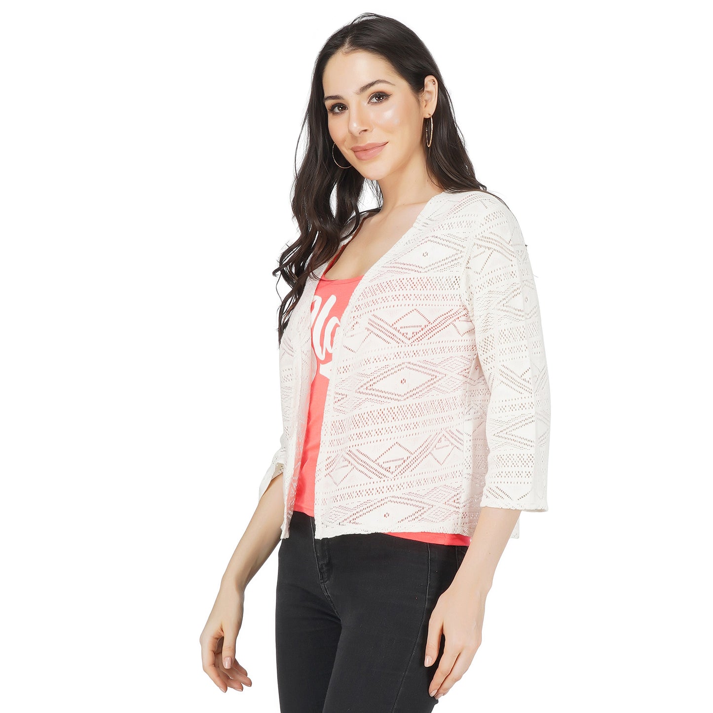 SLAY. Women's White Aztec Design Pullover-clothing-to-slay.myshopify.com-Crop Top
