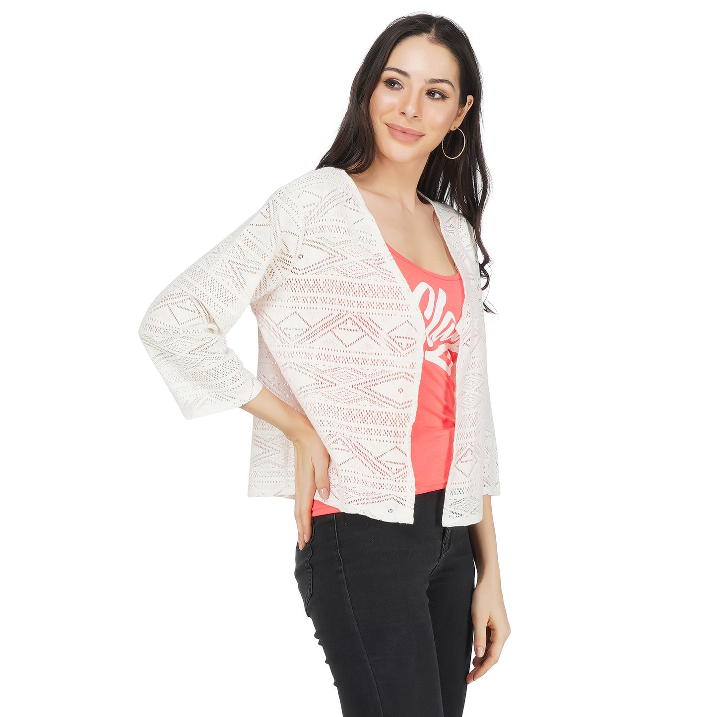 SLAY. Women's White Aztec Design Pullover-clothing-to-slay.myshopify.com-Crop Top