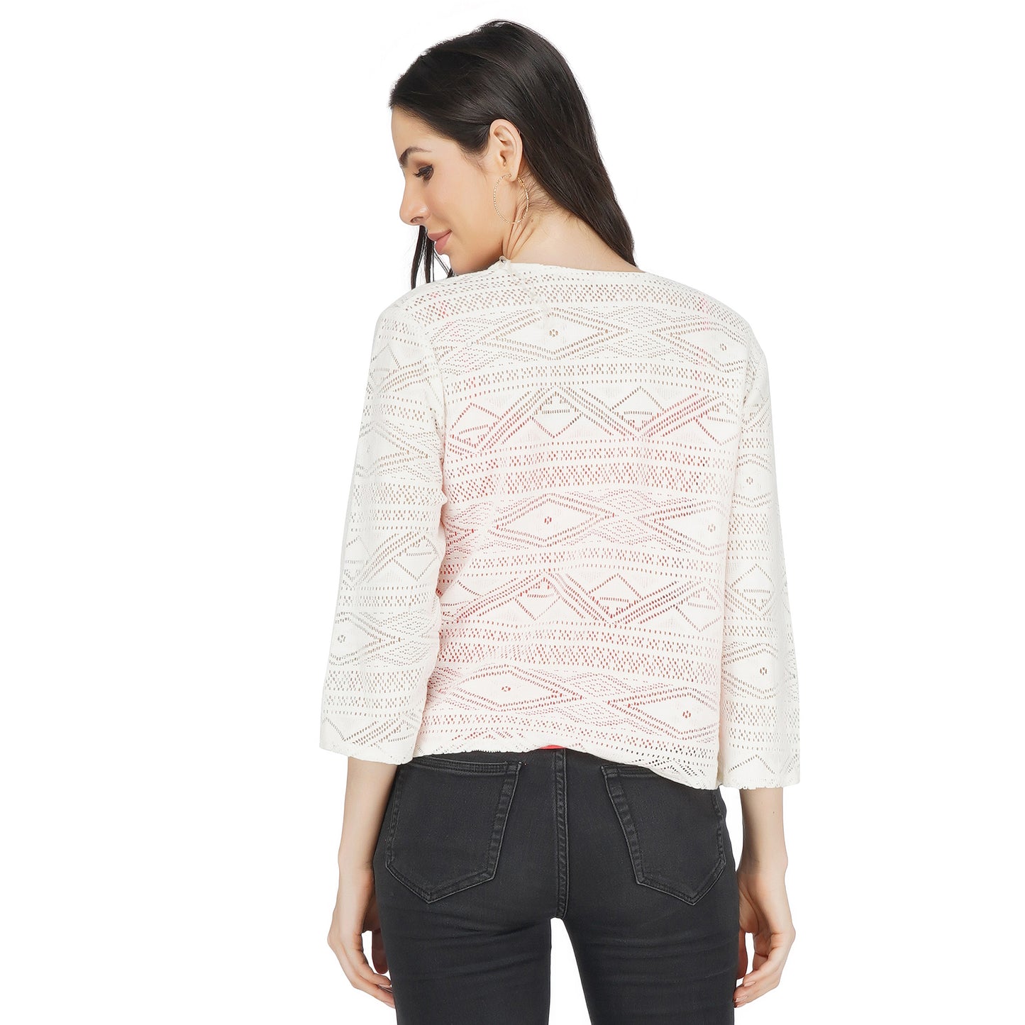 SLAY. Women's White Aztec Design Pullover-clothing-to-slay.myshopify.com-Crop Top