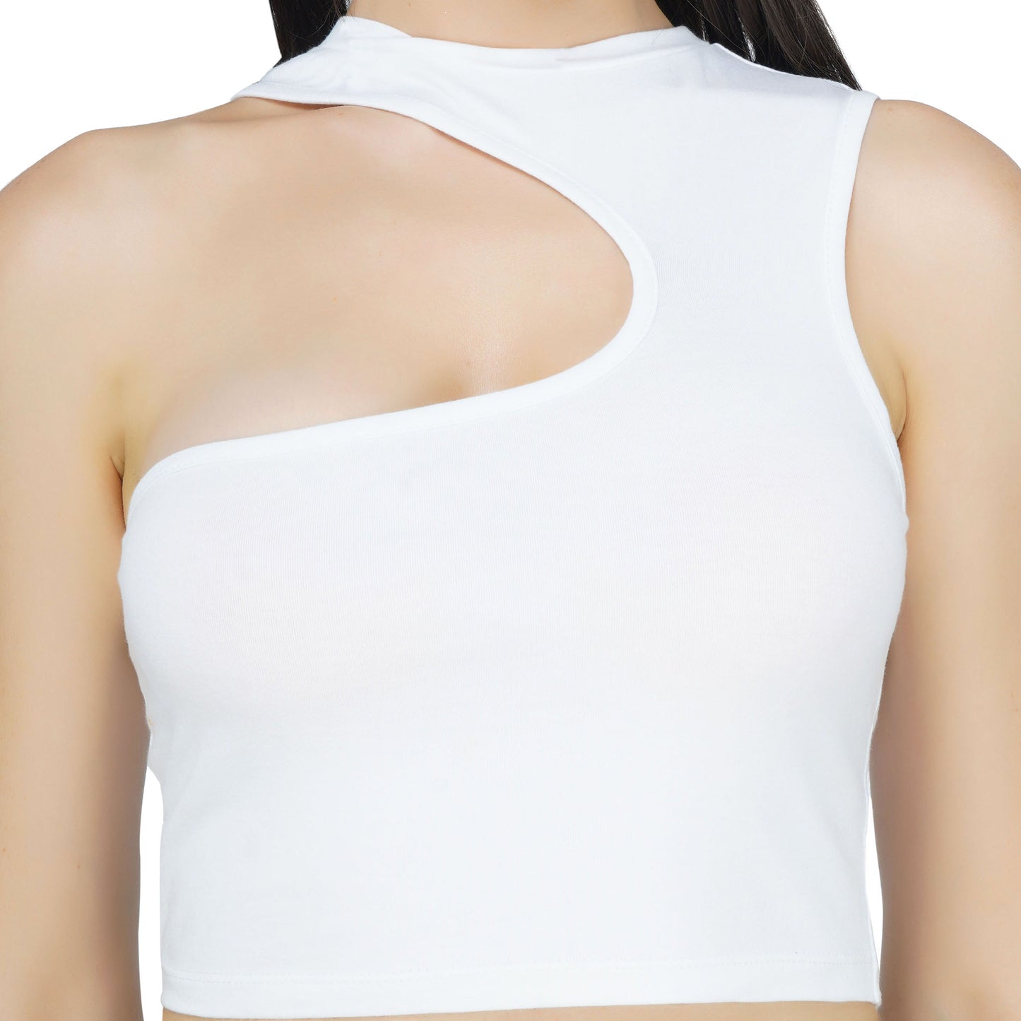 SLAY. Women's Sleeveless Casual Asymmetric Crop Top-clothing-to-slay.myshopify.com-Crop Top