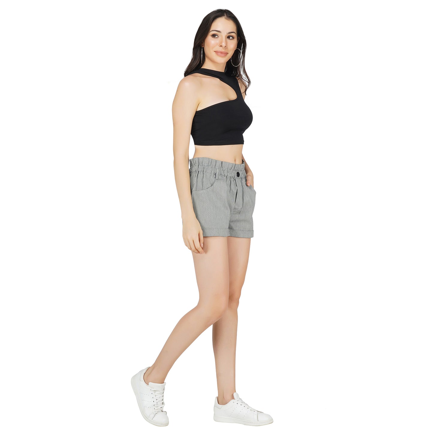 SLAY. Women's Sleeveless Casual Asymmetric Crop Top-clothing-to-slay.myshopify.com-Crop Top