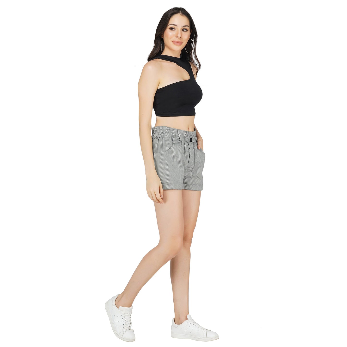 SLAY. Women's Sleeveless Casual Asymmetric Crop Top-clothing-to-slay.myshopify.com-Crop Top