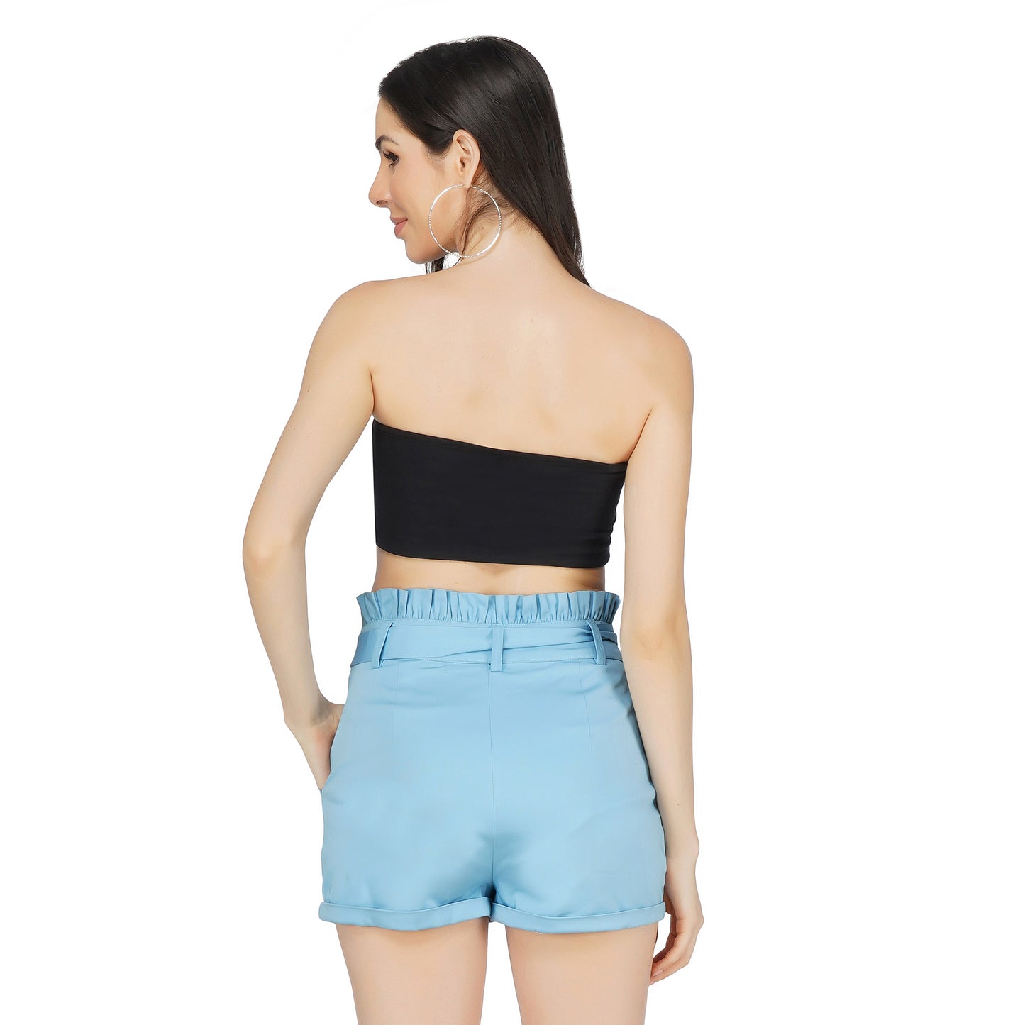 SLAY. Women's Black Strapless Tube Top-clothing-to-slay.myshopify.com-Crop Top