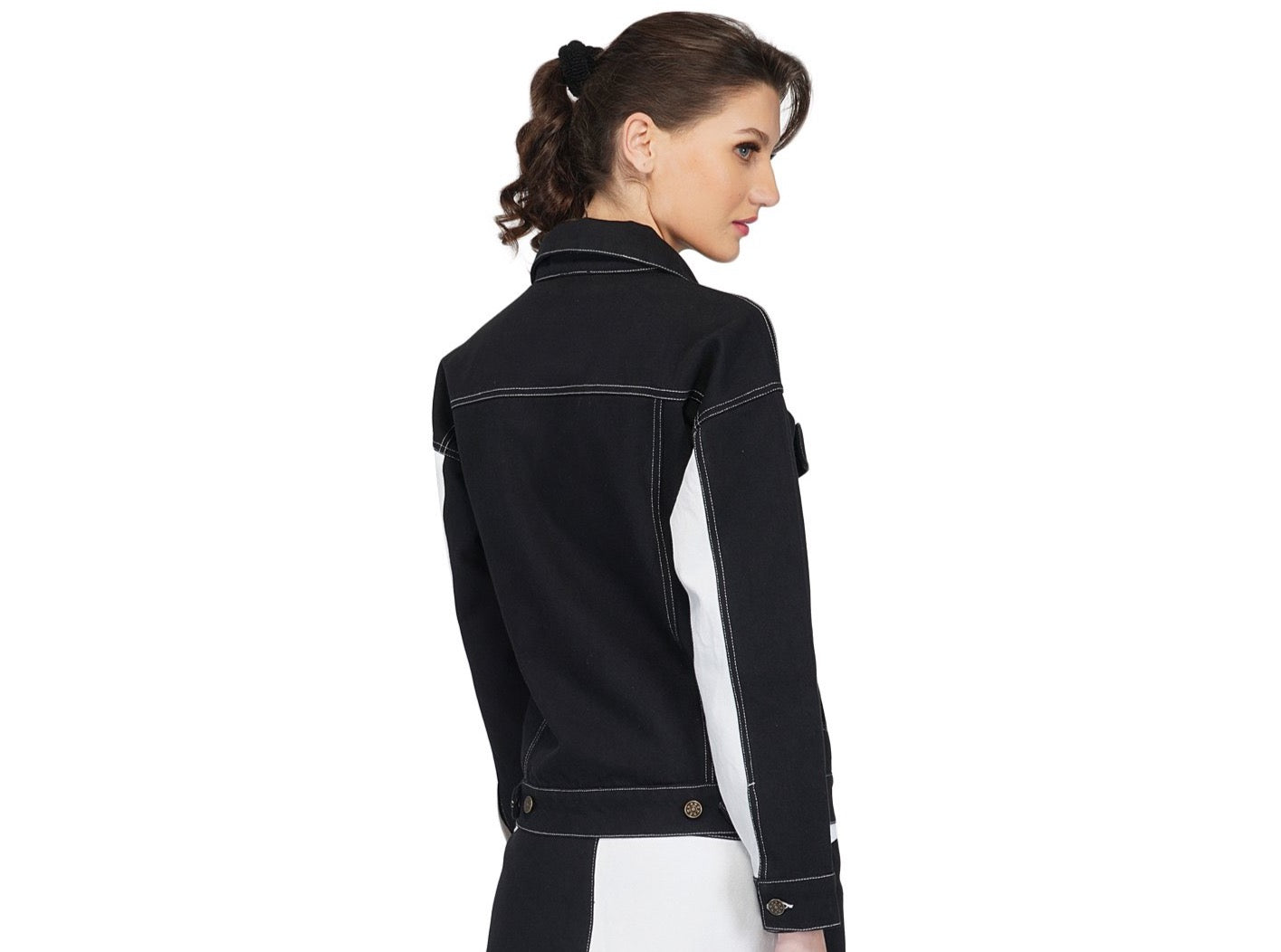 SLAY. Women's Colorblock Denim Jacket-clothing-to-slay.myshopify.com-Jacket