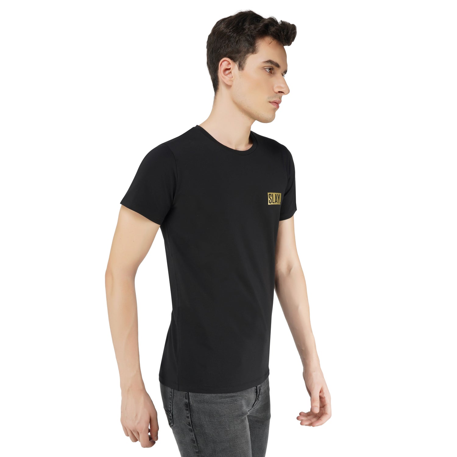 SLAY. Classic Men's Limited Edition Gold Foil Printed T-shirt-clothing-to-slay.myshopify.com-Tshirt