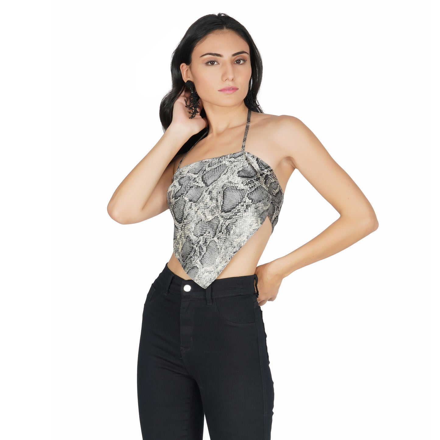 SLAY. Women's Animal Print Scarf Tube Top-clothing-to-slay.myshopify.com-Scarf top