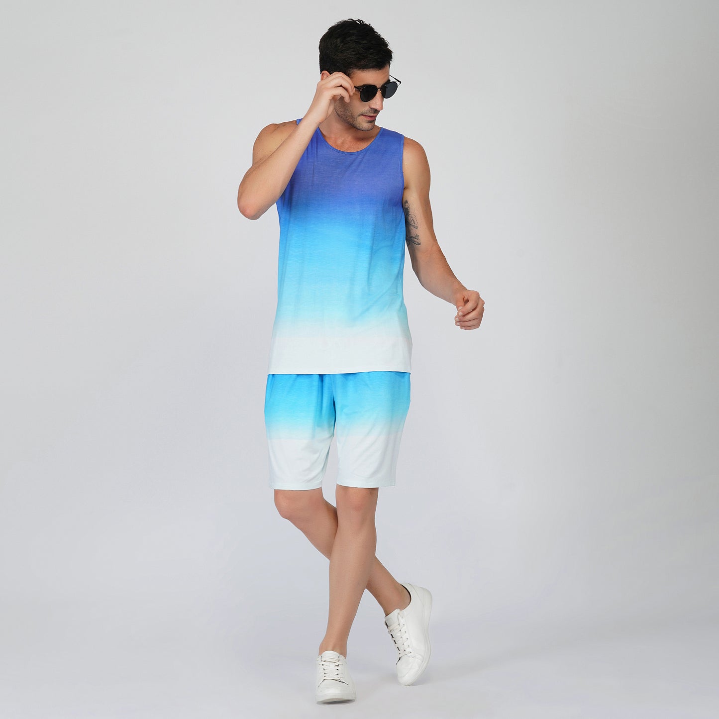 SLAY. Men's Ombre Vest & Shorts Co-ord Set