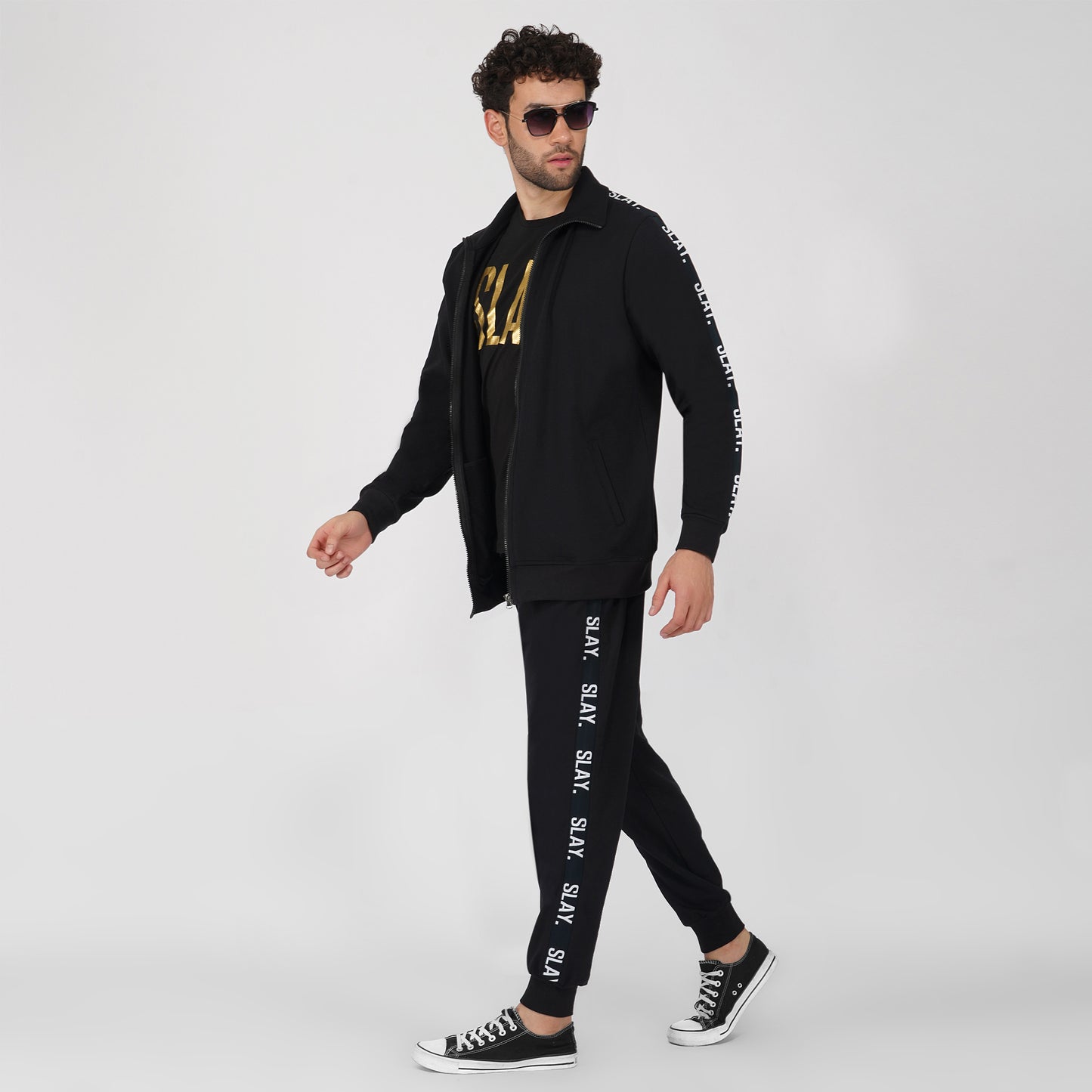 SLAY. Classic Men's Limited Edition Black Tracksuit-clothing-to-slay.myshopify.com-Tracksuit