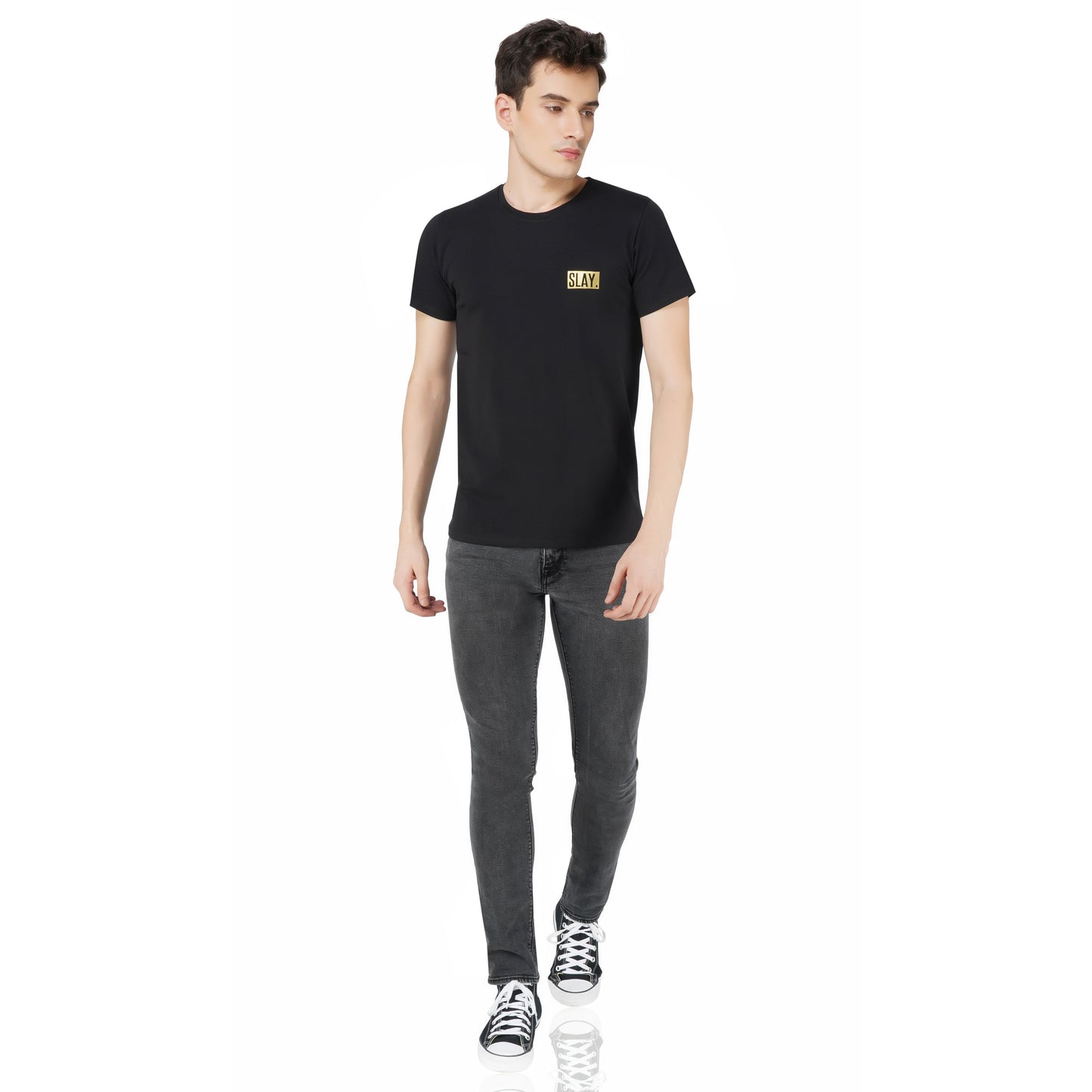 SLAY. Classic Men's Limited Edition Gold Foil Printed T-shirt-clothing-to-slay.myshopify.com-Tshirt
