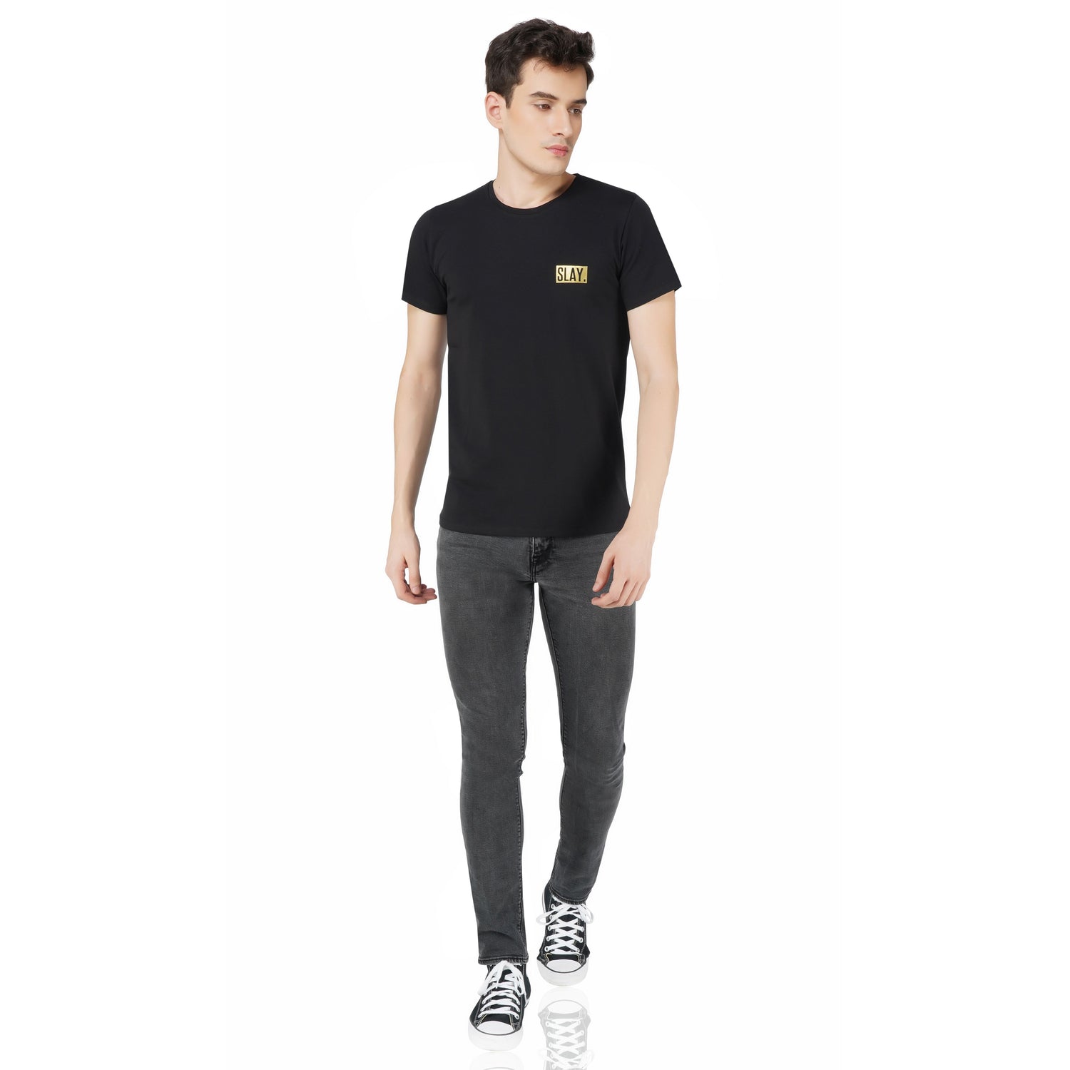 SLAY. Classic Men's Limited Edition Gold Foil Printed T-shirt-clothing-to-slay.myshopify.com-Tshirt