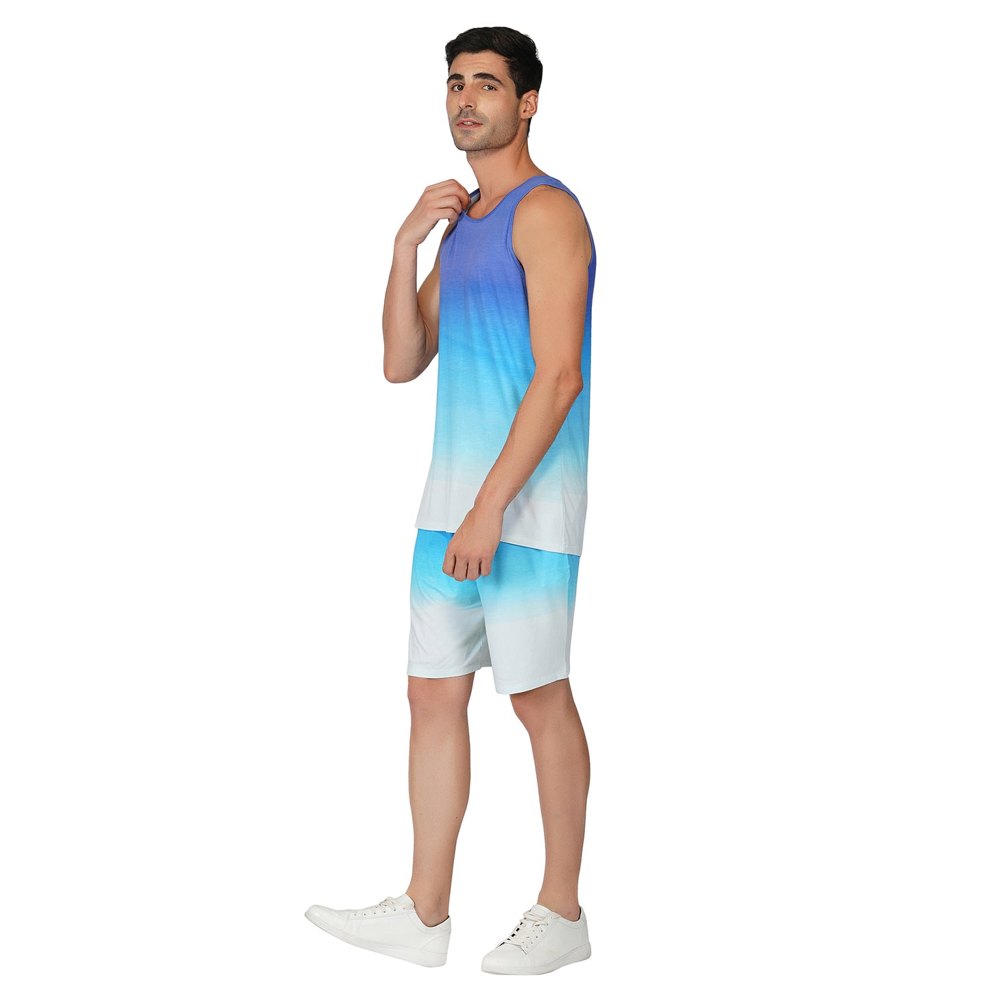 SLAY. Men's Ombre Vest & Shorts Co-ord Set