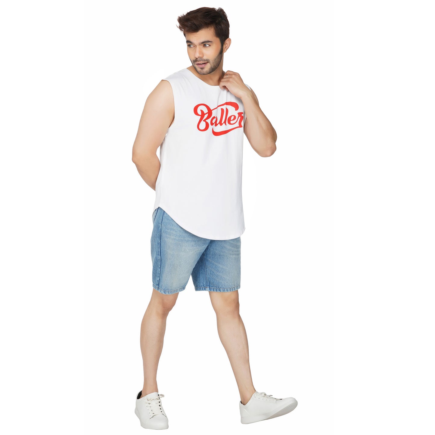 SLAY. Men's BALLER Edition Printed Sleeveless Dropcut T-shirt-clothing-to-slay.myshopify.com-Vest