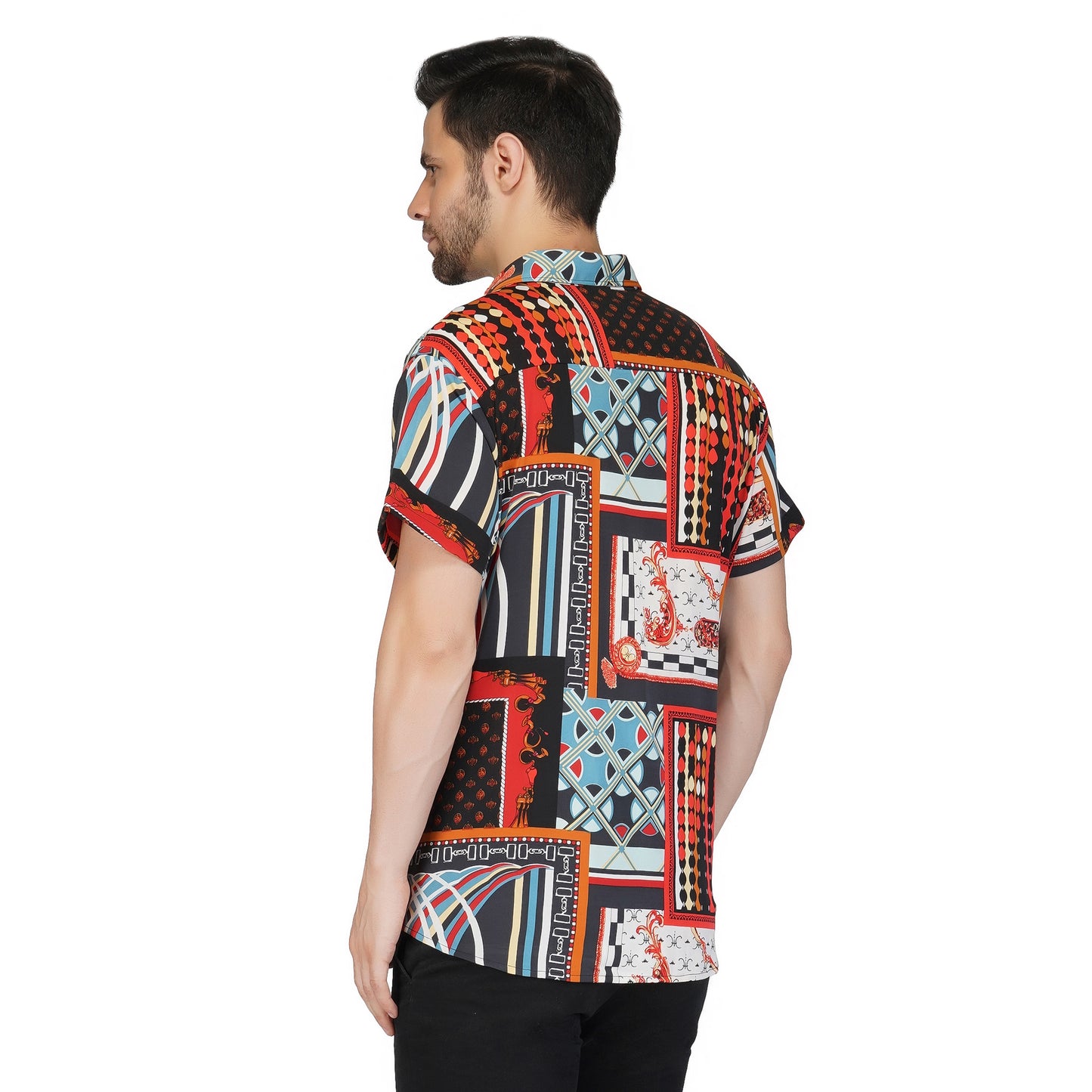 SLAY. Men's Abstract Print Designer Shirt