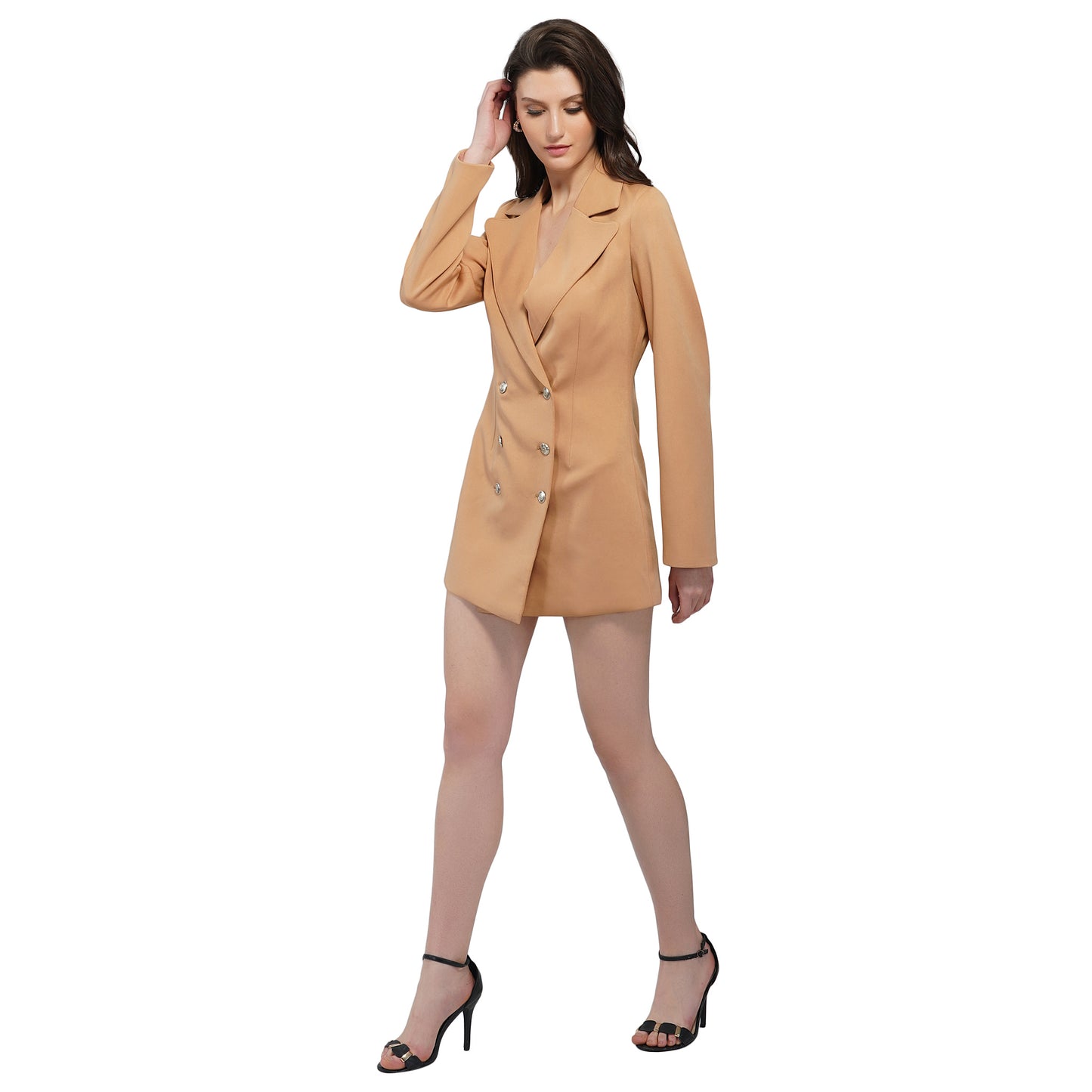 SLAY. Women's Beige Blazer Dress-clothing-to-slay.myshopify.com-Blazer Dress