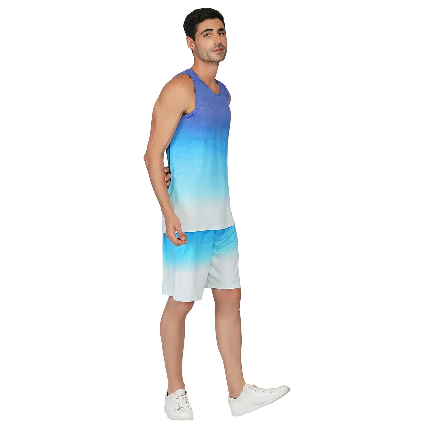 SLAY. Men's Blue to White Ombre Vest