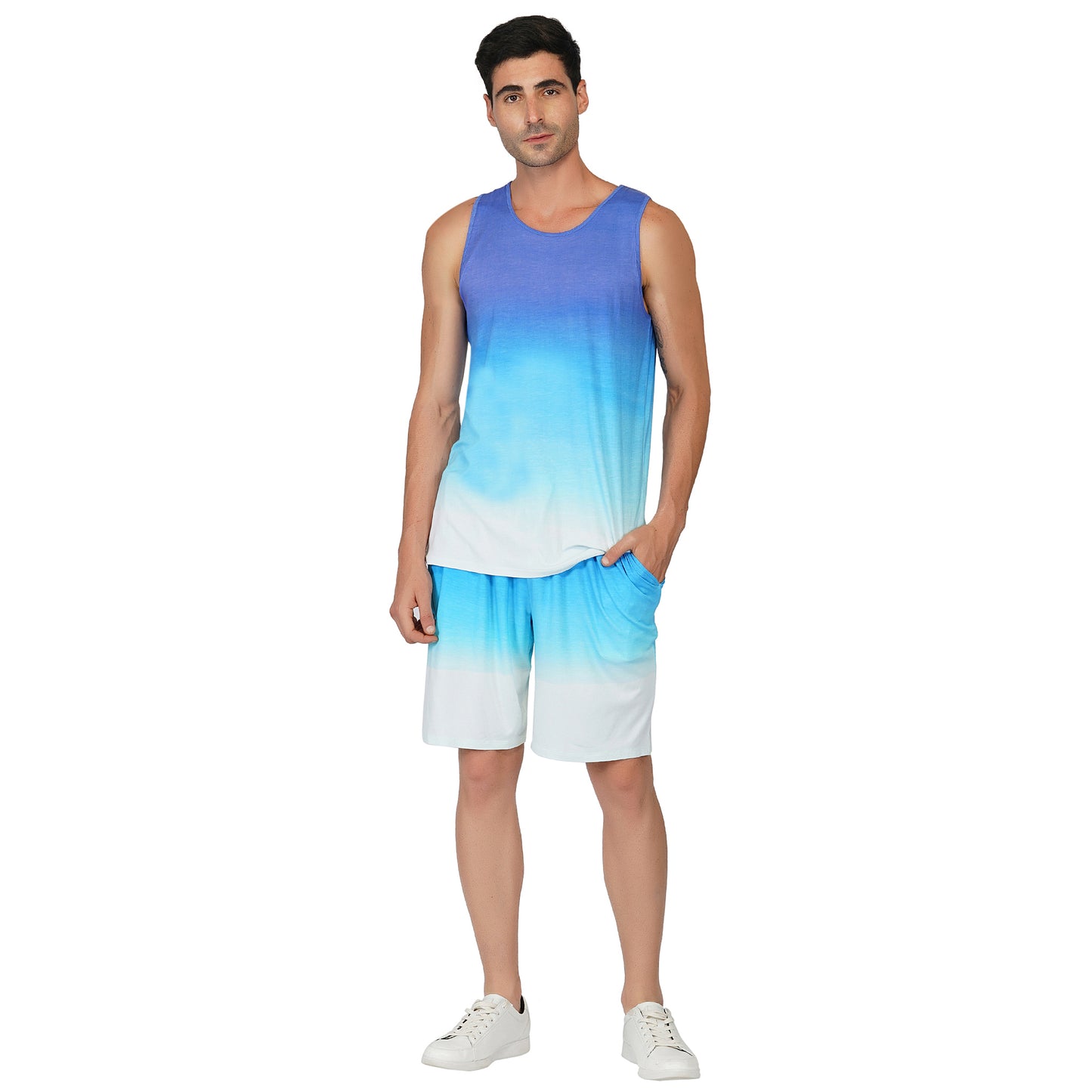 SLAY. Men's Ombre Vest & Shorts Co-ord Set