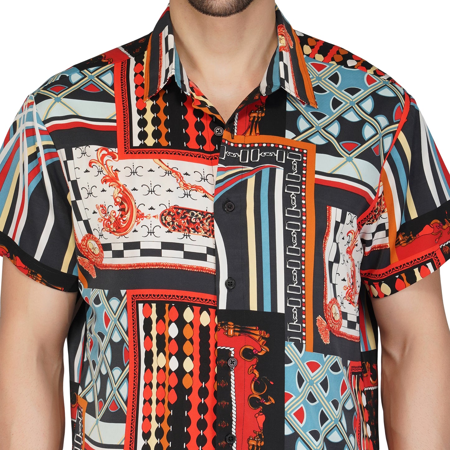 SLAY. Men's Abstract Print Designer Shirt