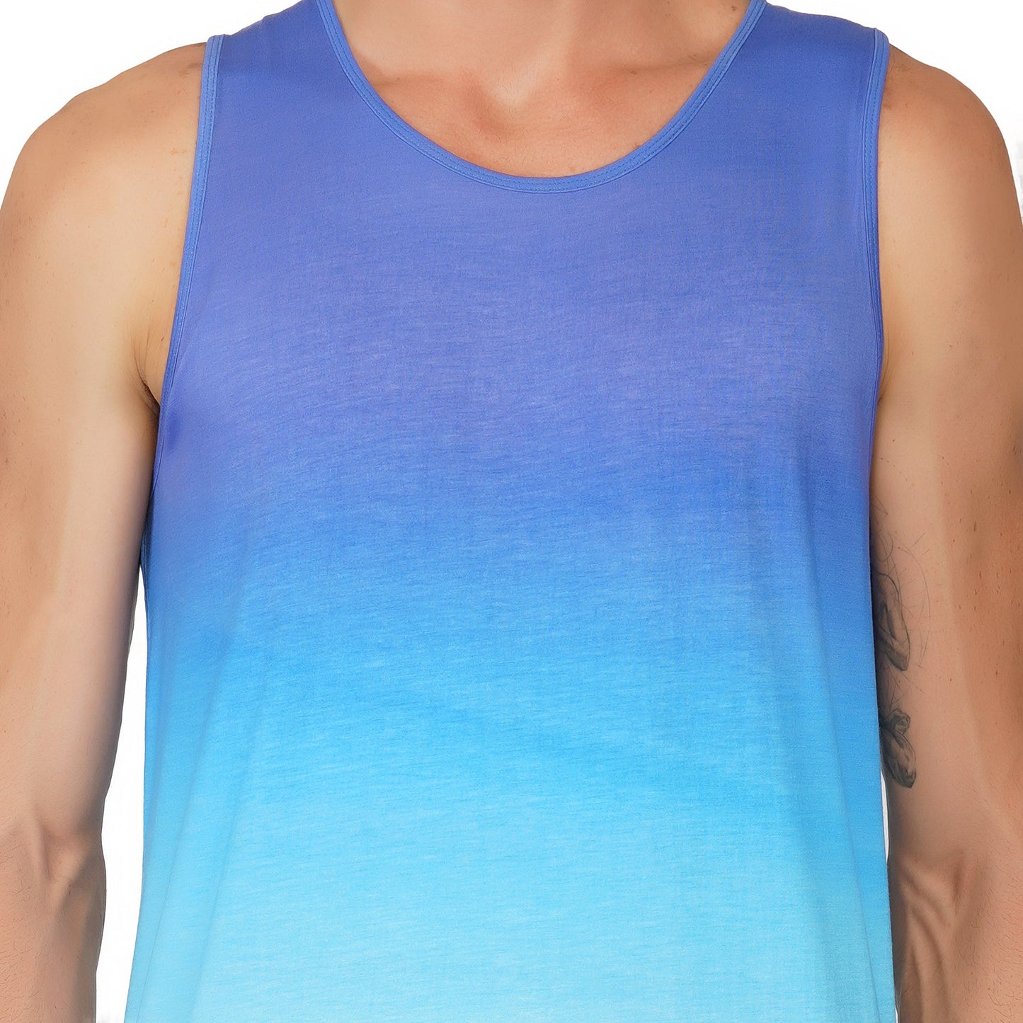 SLAY. Men's Blue to White Ombre Vest