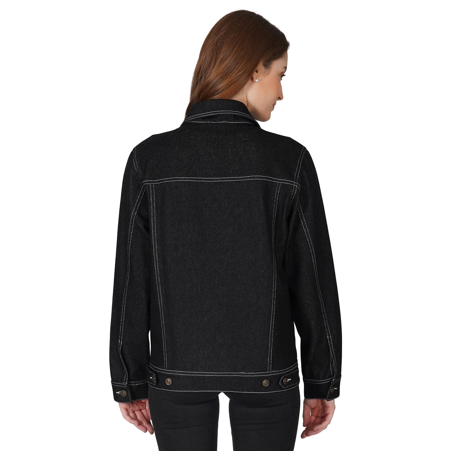 SLAY. Women's Black Denim Jacket-clothing-to-slay.myshopify.com-Denim Jacket