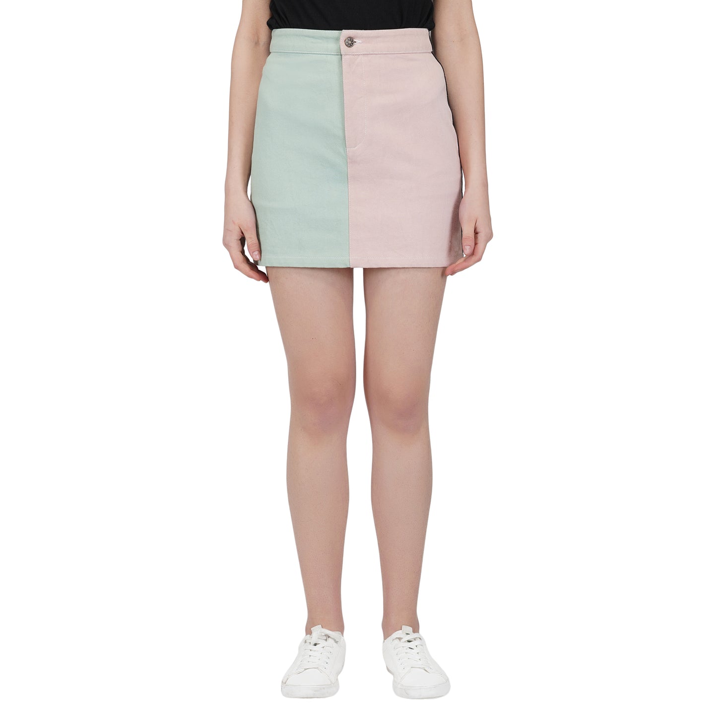 SLAY. Women's Flap Pocket Colorblock Cord Denim Jacket & Skirt Set-clothing-to-slay.myshopify.com-Outerwear