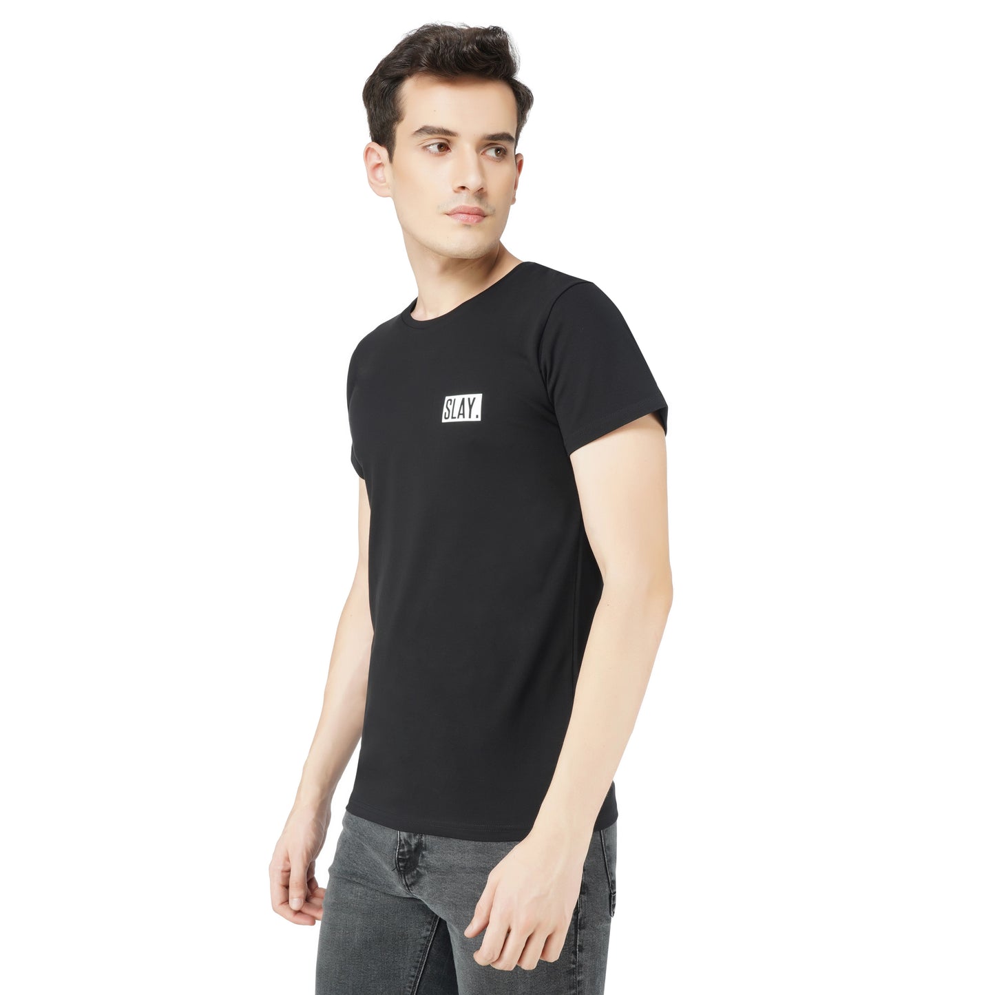 SLAY. Men's Basic Plain Black T shirt-clothing-to-slay.myshopify.com-T-Shirt