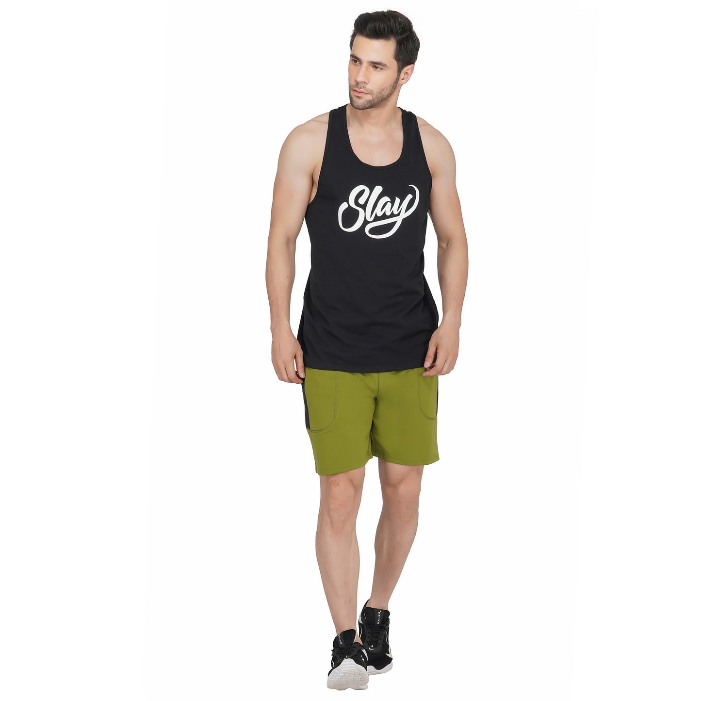 SLAY. Men's Olive Green Shorts-clothing-to-slay.myshopify.com-Men's Shorts