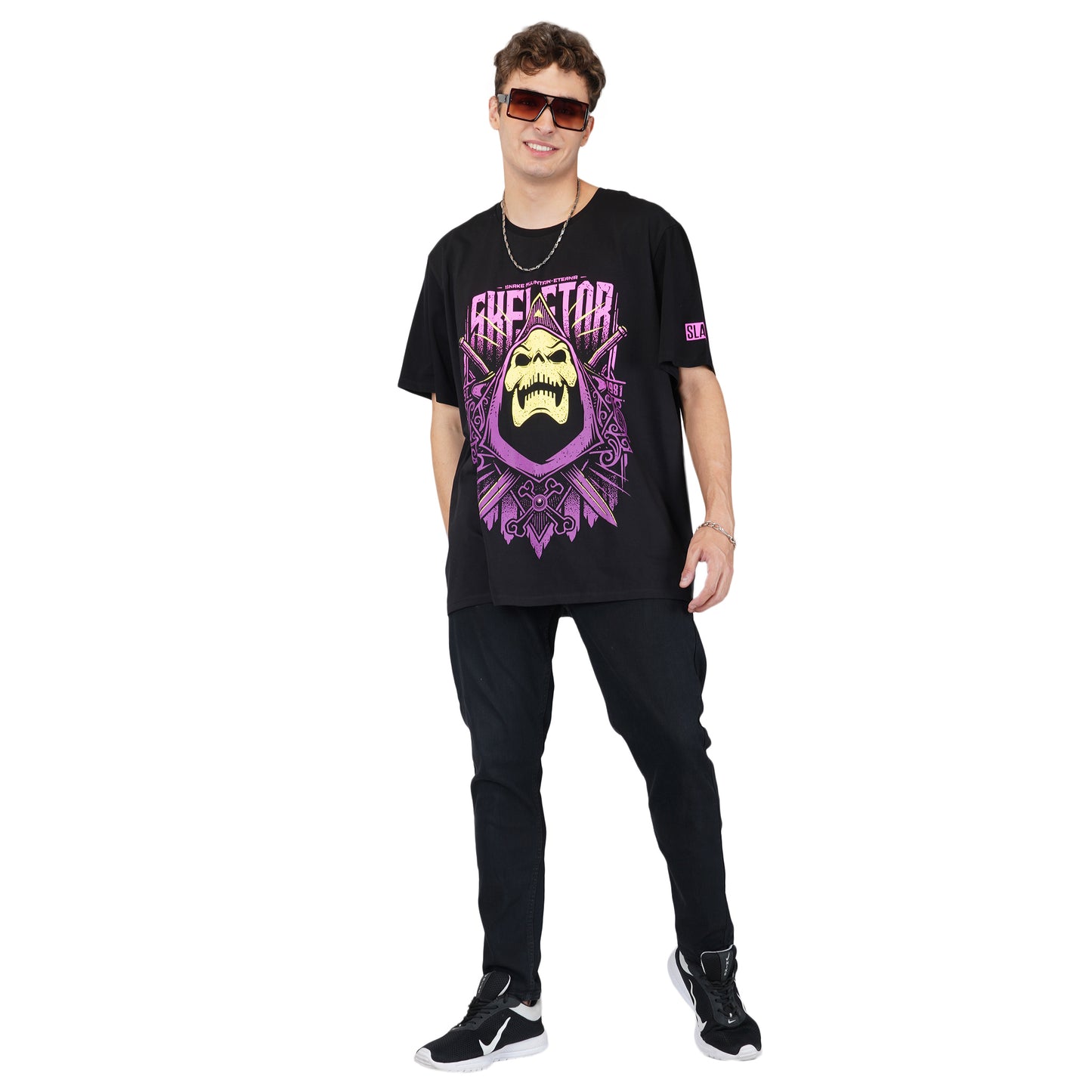 SLAY. Men's Skeletor Oversized Drop shoulder T shirt