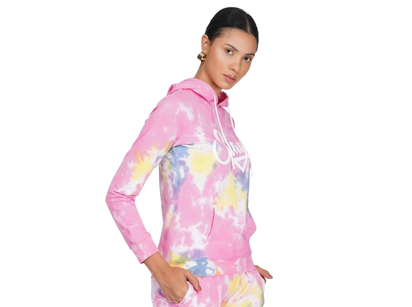 SLAY. Sport Women's Pink Tie Dye Hoodie-clothing-to-slay.myshopify.com-Tracksuit