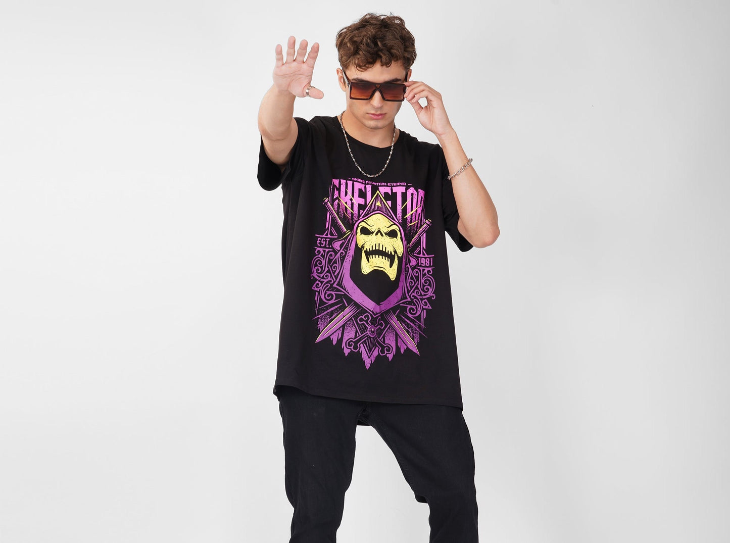 SLAY. Men's Skeletor Oversized Drop shoulder T shirt