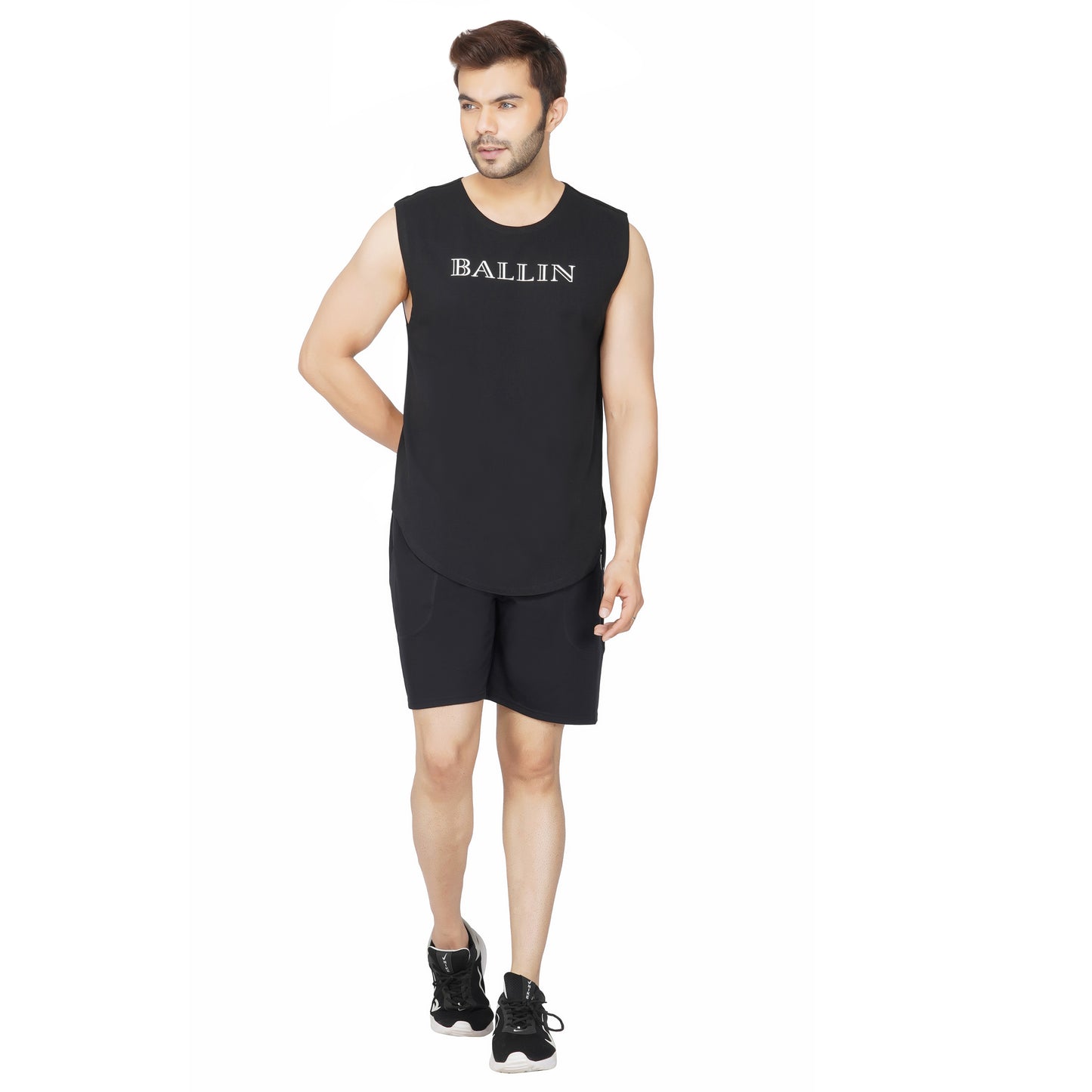 SLAY. Men's BALLIN' Edition Printed Sleeveless Dropcut T-shirt-clothing-to-slay.myshopify.com-Sleeveless Dropcut T-shirt