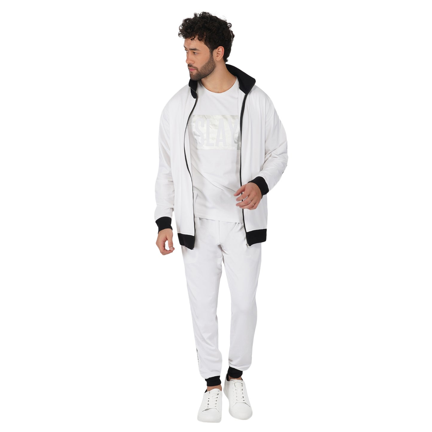 SLAY. Classic Men's Limited Edition White Tracksuit-clothing-to-slay.myshopify.com-Tracksuit