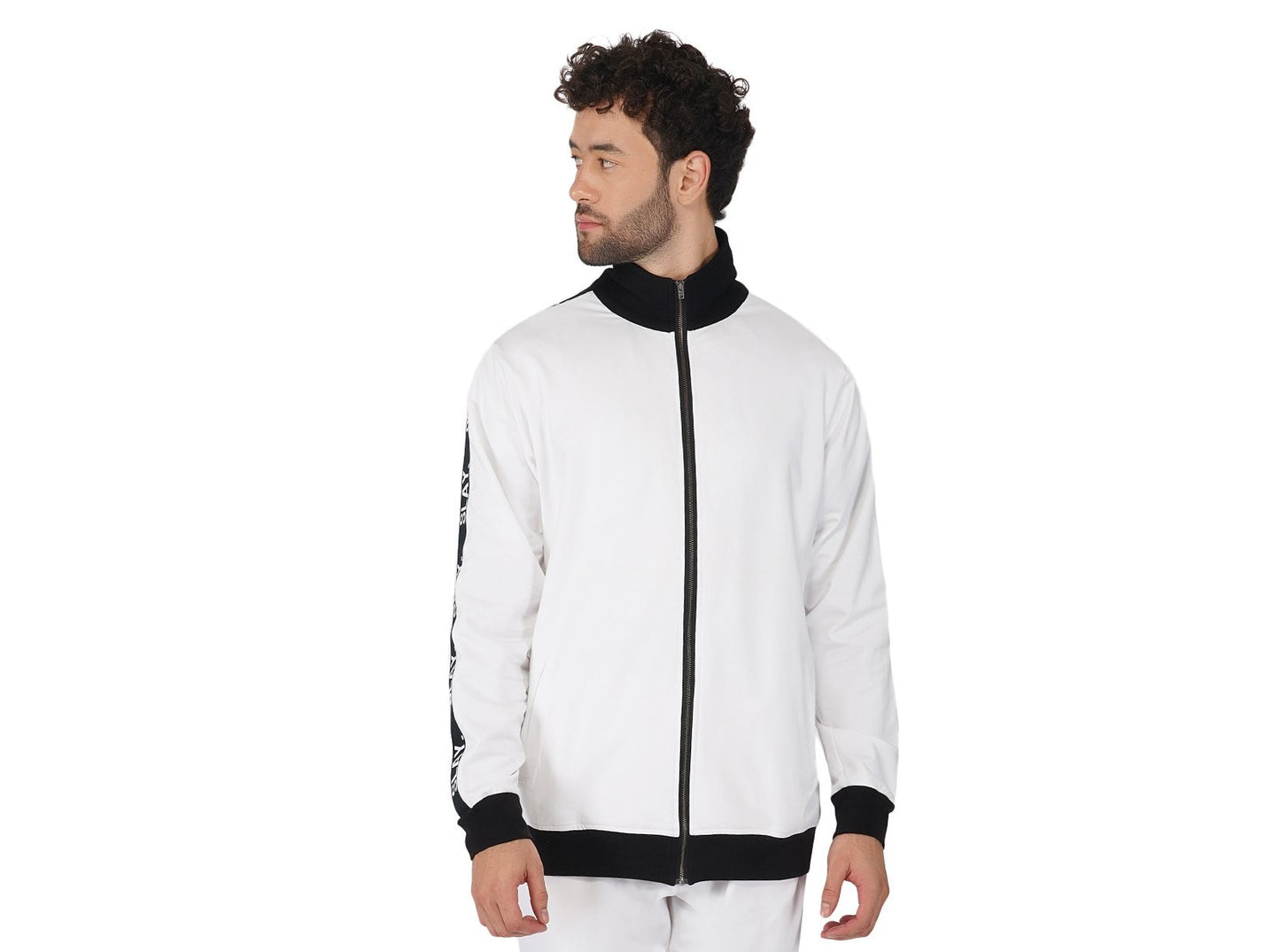 SLAY. Classic Men's Limited Edition White Bomber Jacket-clothing-to-slay.myshopify.com-Tracksuit