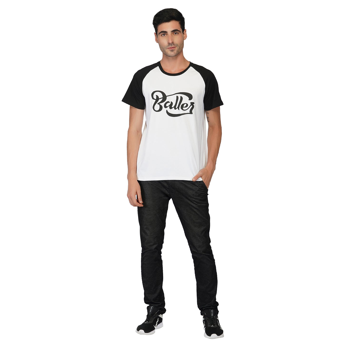 SLAY. Men's BALLER Edition Colorblock Printed T-shirt