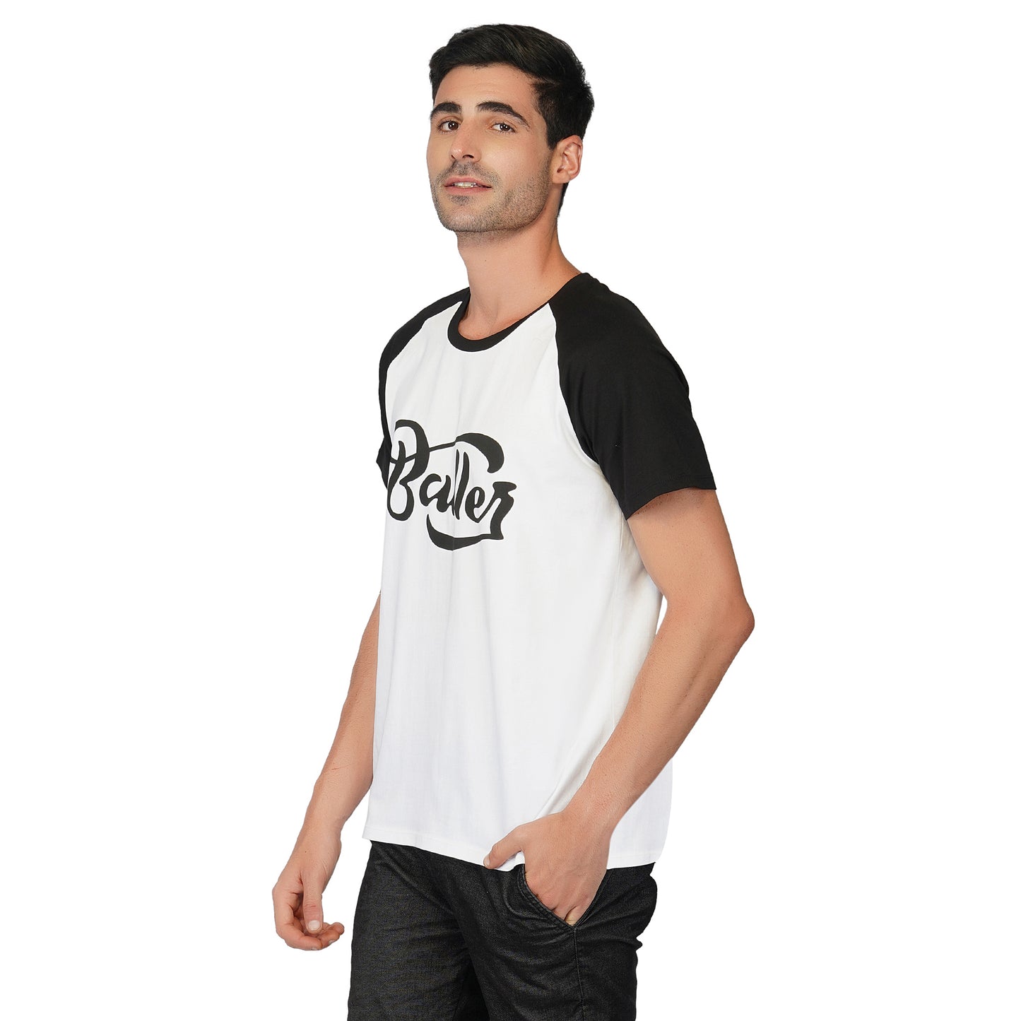 SLAY. Men's BALLER Edition Colorblock Printed T-shirt