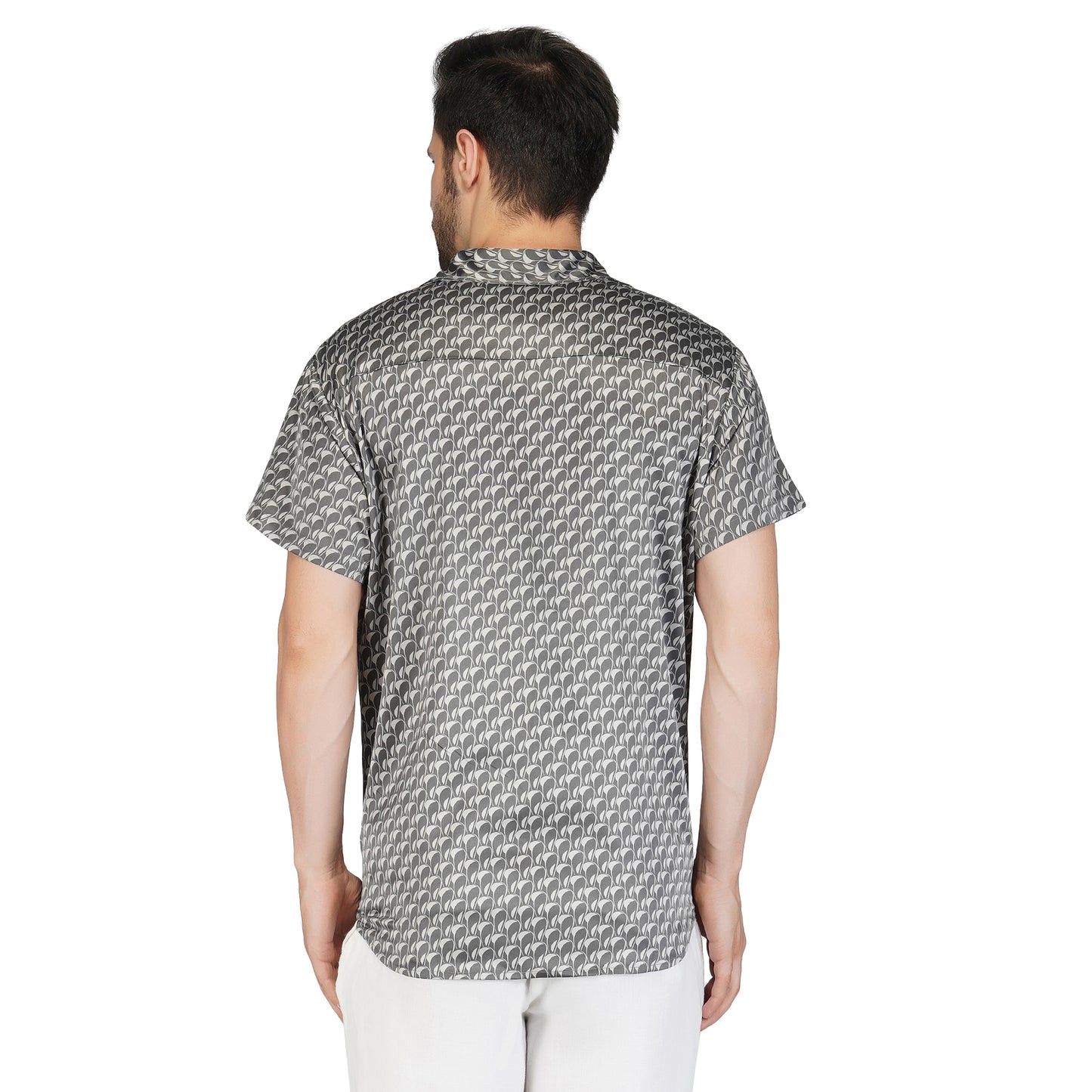 SLAY. Men's Fish Eye Pattern Designer Shirt