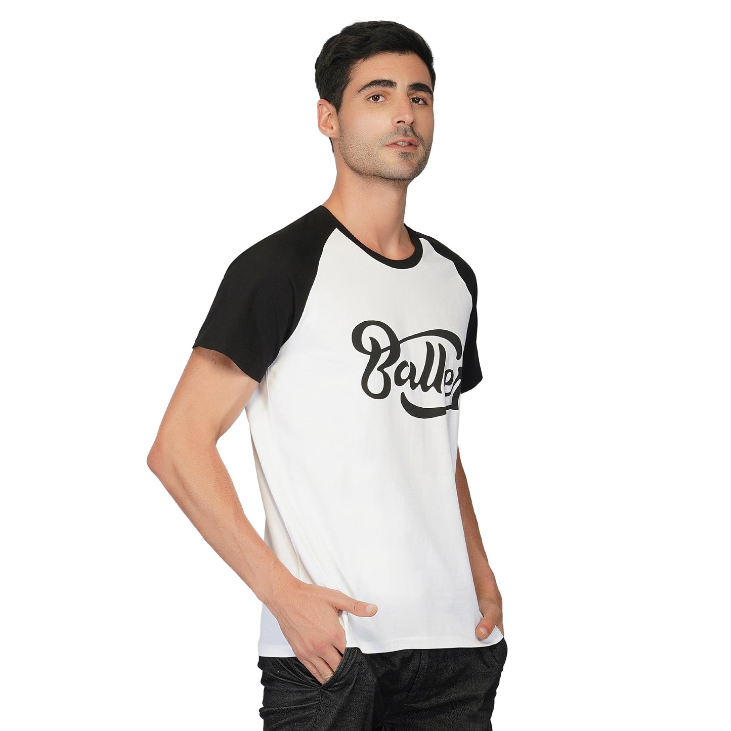 SLAY. Men's BALLER Edition Colorblock Printed T-shirt