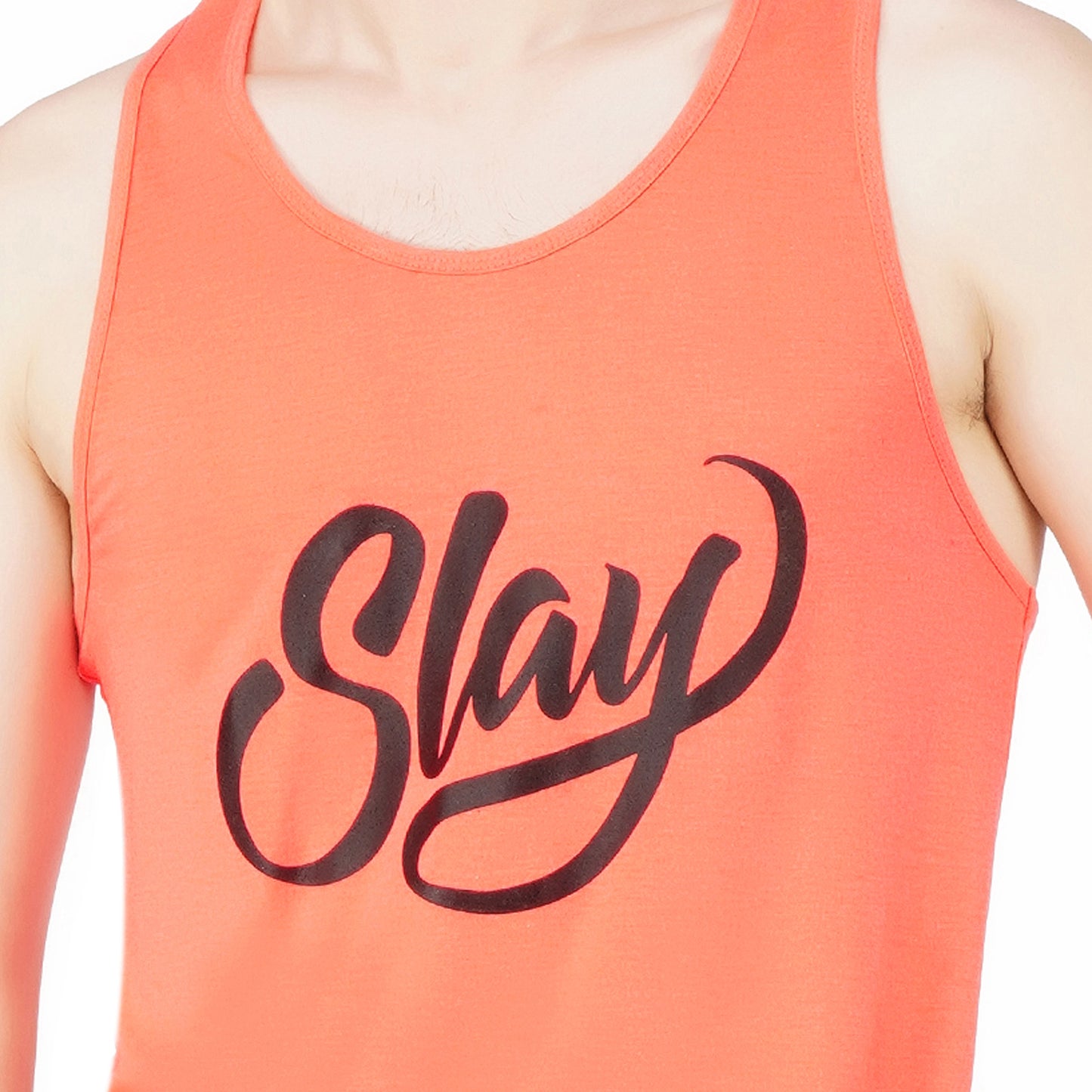 SLAY. Sport Men's Neon Pink Printed Vest-clothing-to-slay.myshopify.com-T-Shirt