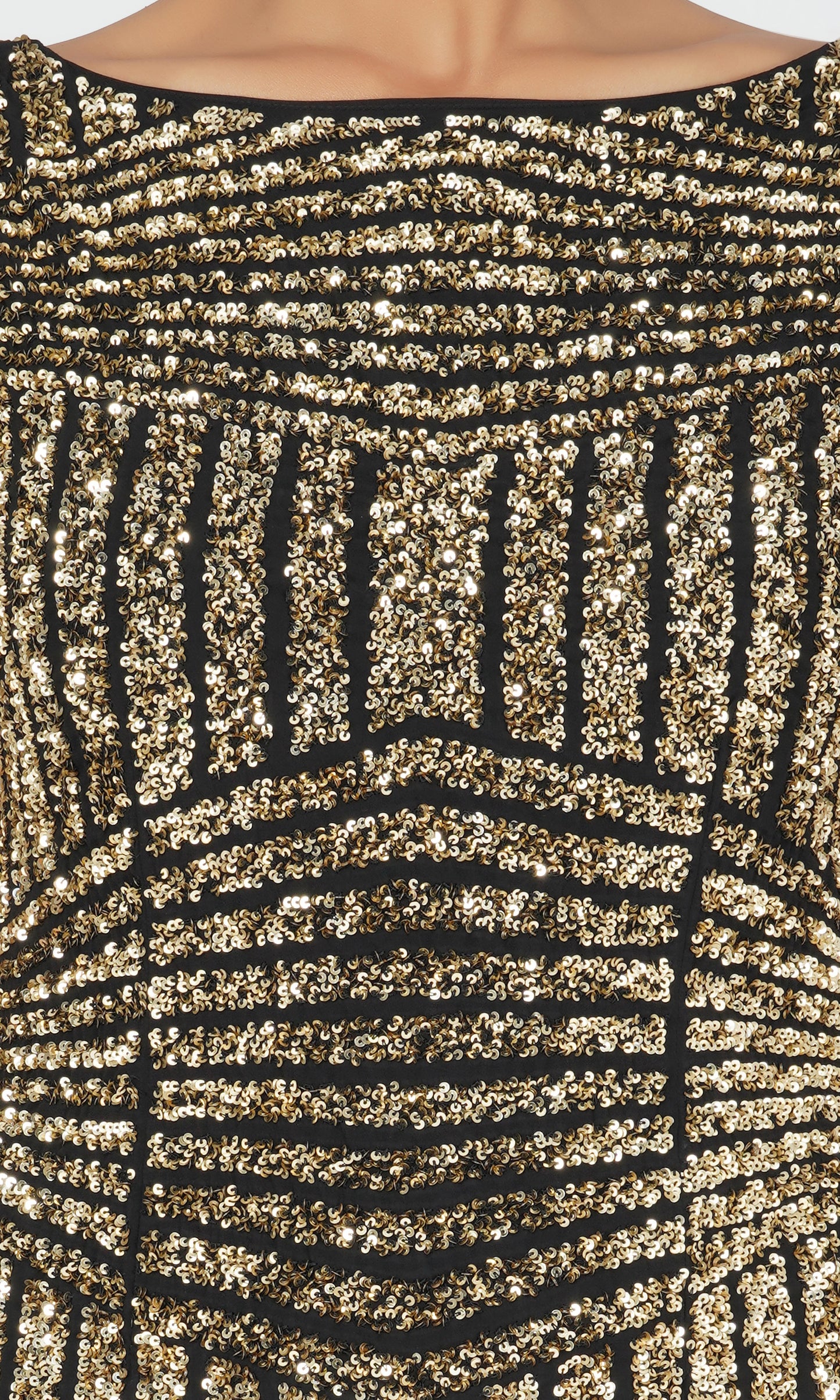 SLAY. Gold Sequence Short Dress