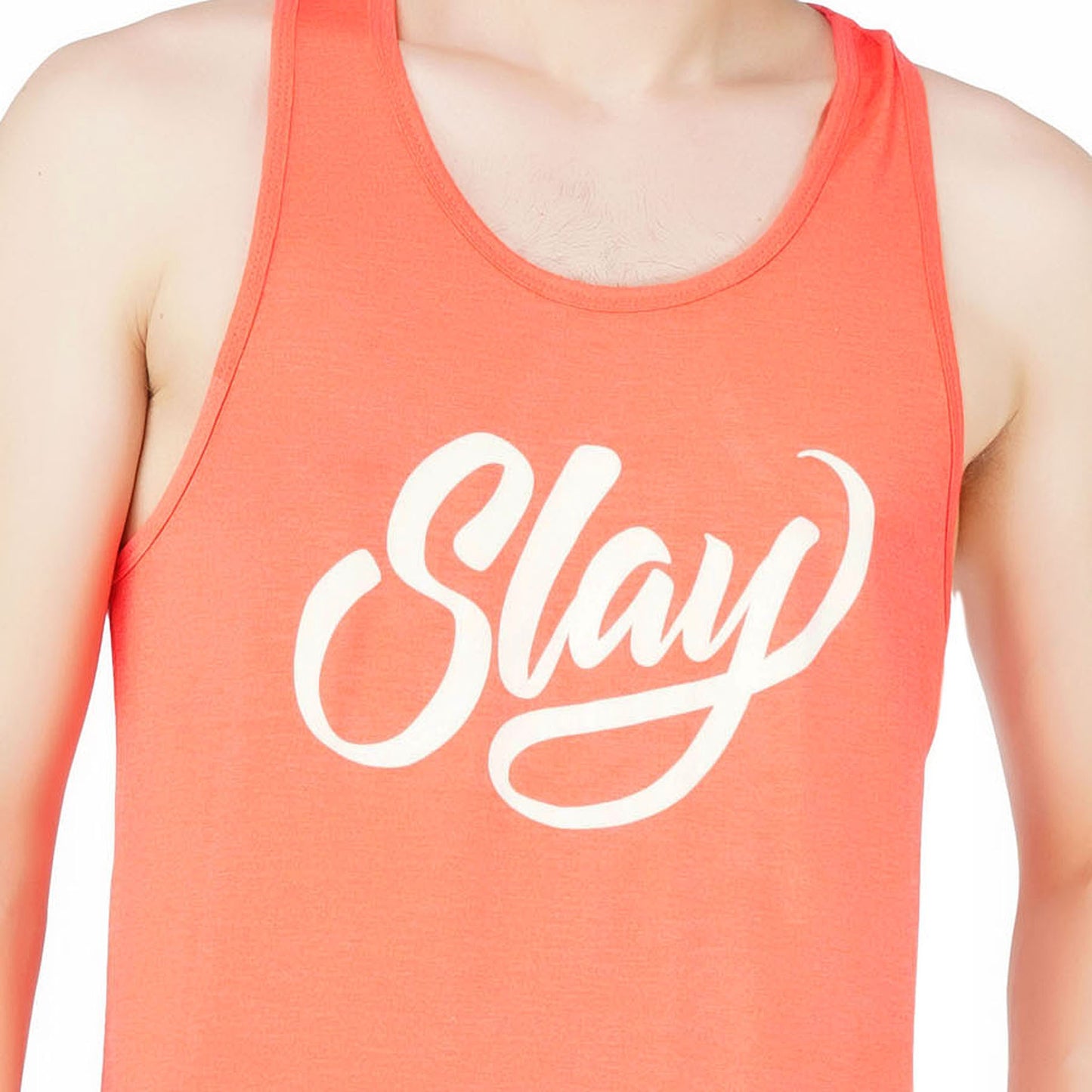 SLAY. Sport Men's Neon Pink Printed Vest-clothing-to-slay.myshopify.com-T-Shirt