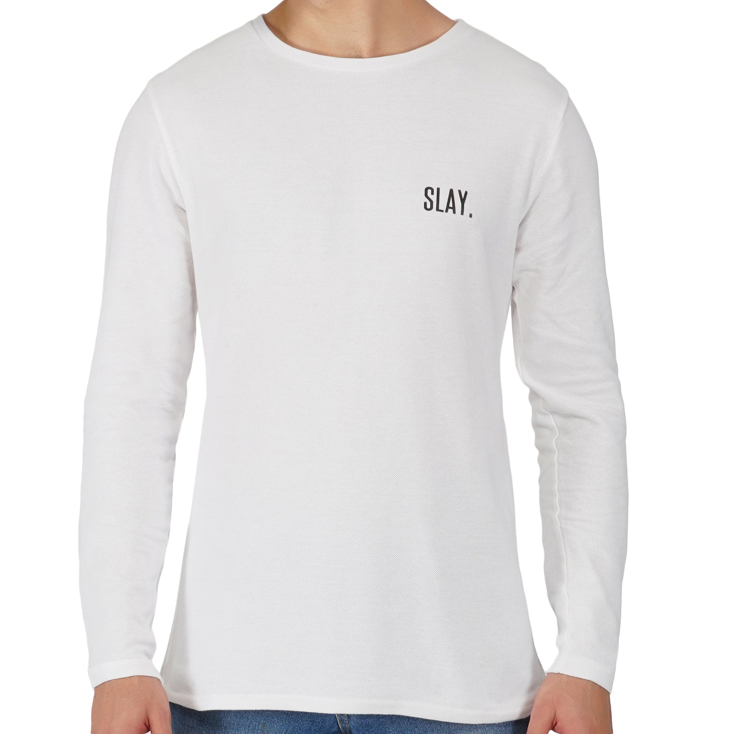 SLAY. Men's Pique Fabric Full Sleeves T-shirt-clothing-to-slay.myshopify.com-T-shirt