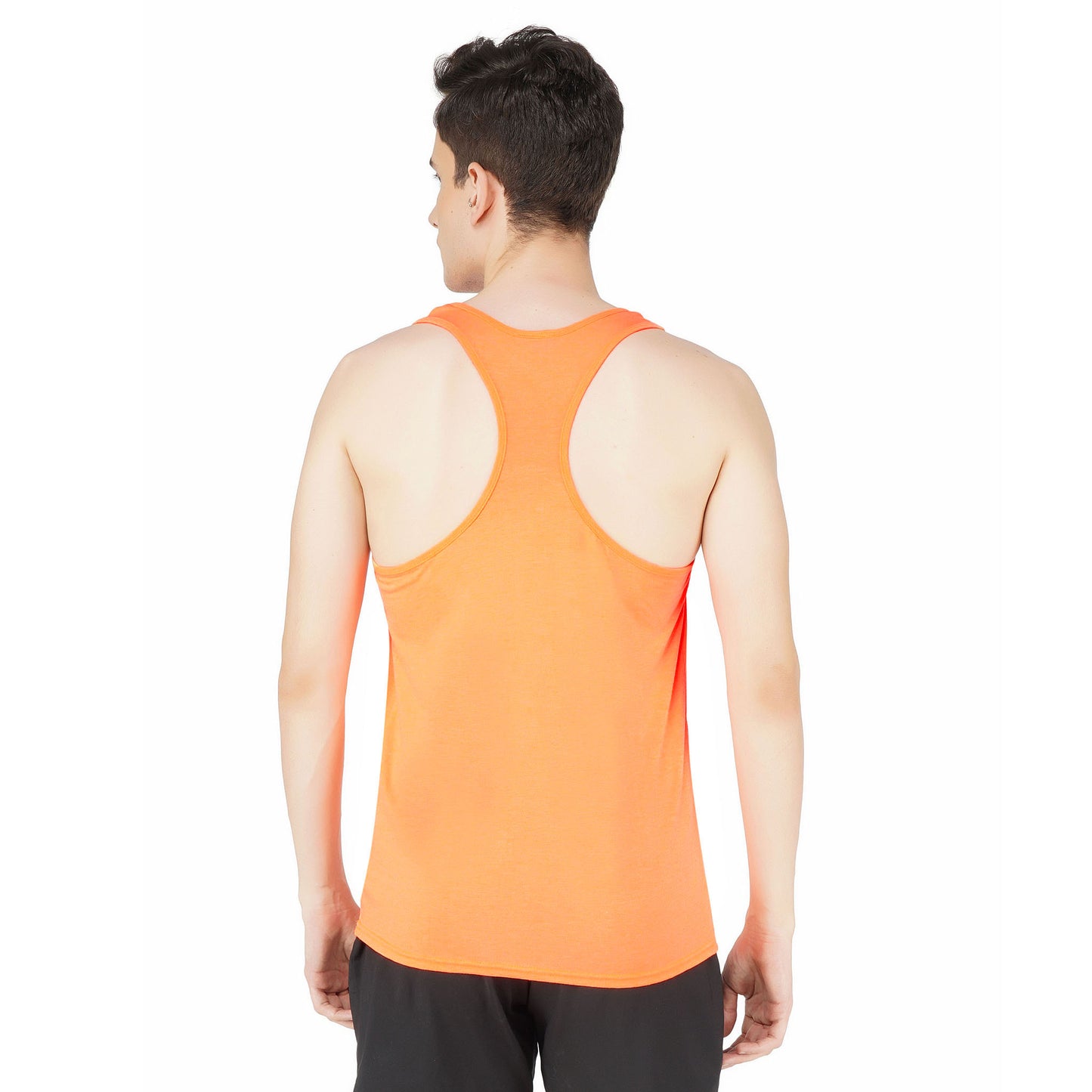 SLAY. Sport Men's Neon Orange Printed Vest-clothing-to-slay.myshopify.com-T-Shirt