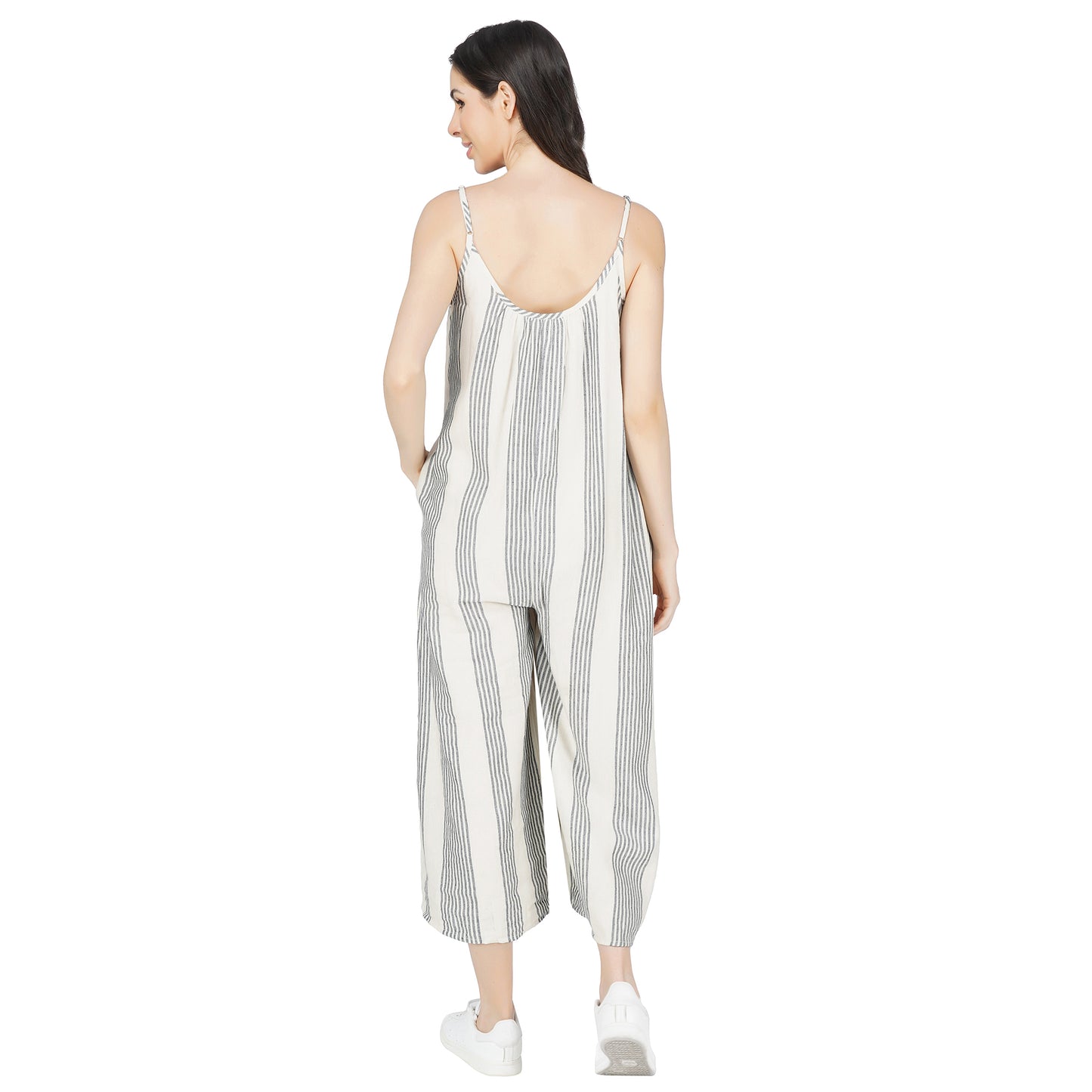 SLAY. Women's Yarn Dyed Striped Jumpsuit-clothing-to-slay.myshopify.com-Jumpsuit