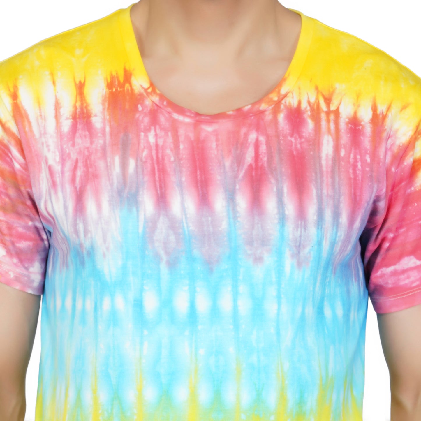 SLAY. Men's Rainbow Tie Dye T shirt & Shorts Co-ord Set