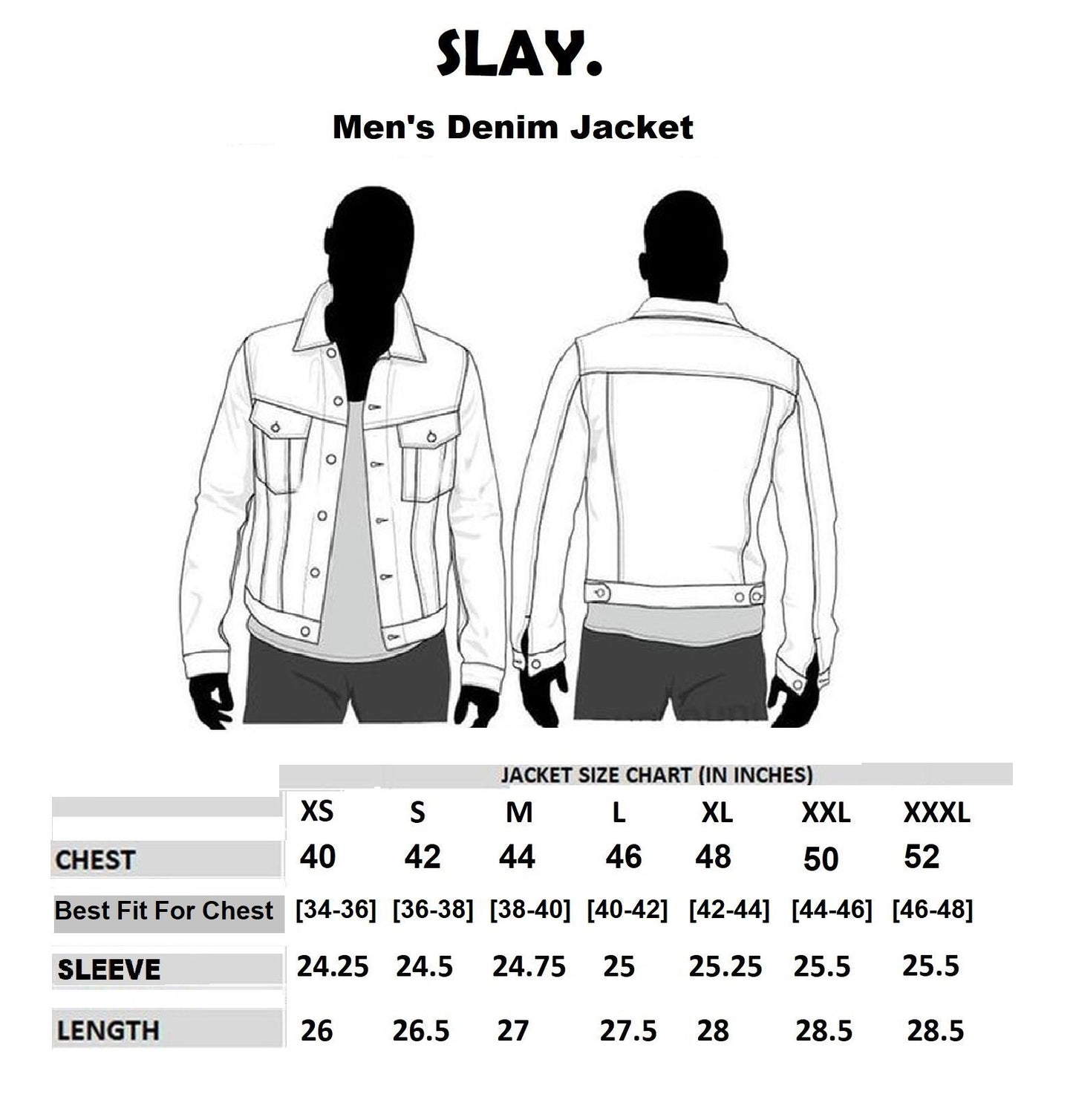 SLAY. Men's Full Sleeves Ombre Effect Solid Button-Down Ripped Denim Jacket-clothing-to-slay.myshopify.com-Jacket
