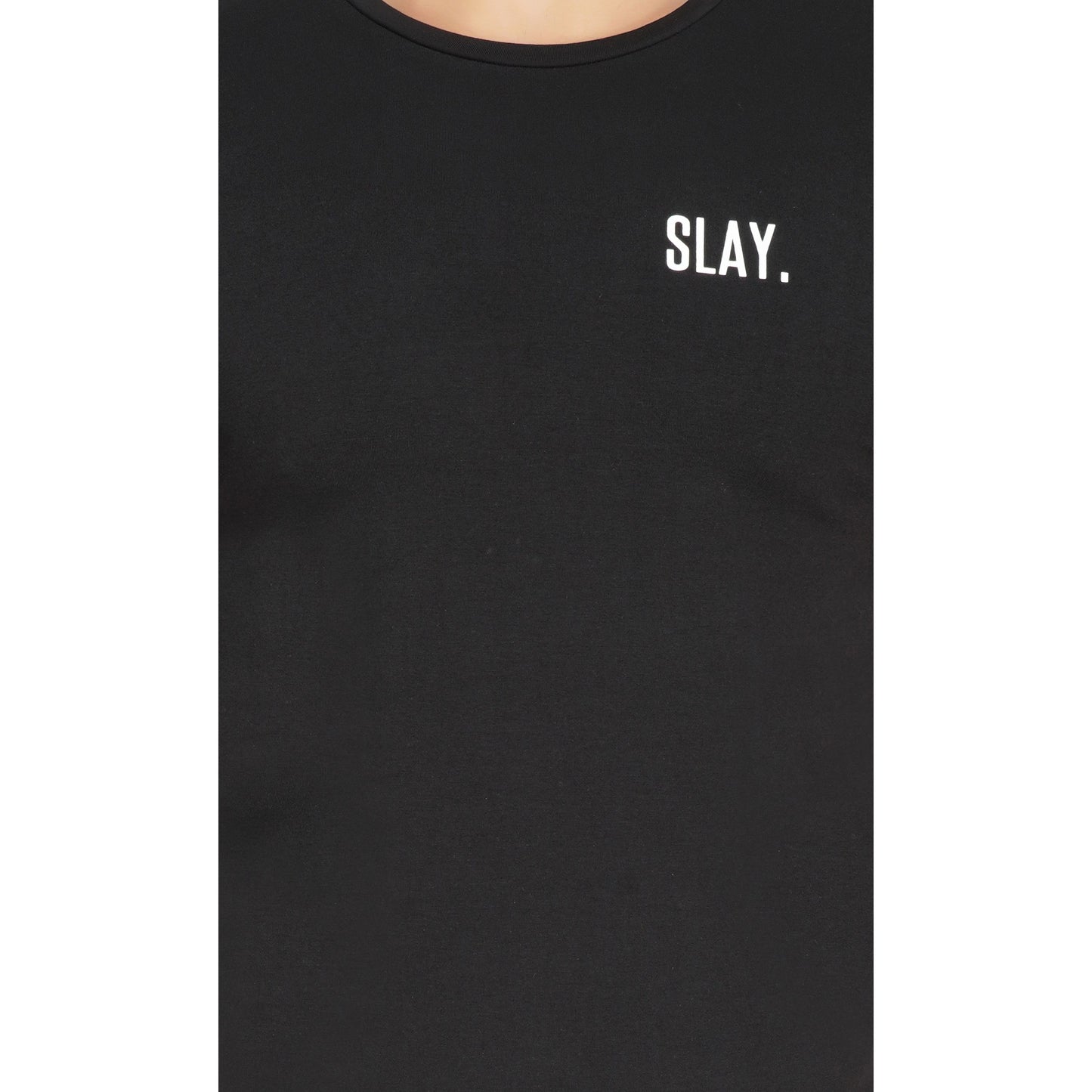 SLAY. Men's Basic Plain Black T-shirt-clothing-to-slay.myshopify.com-T-Shirt